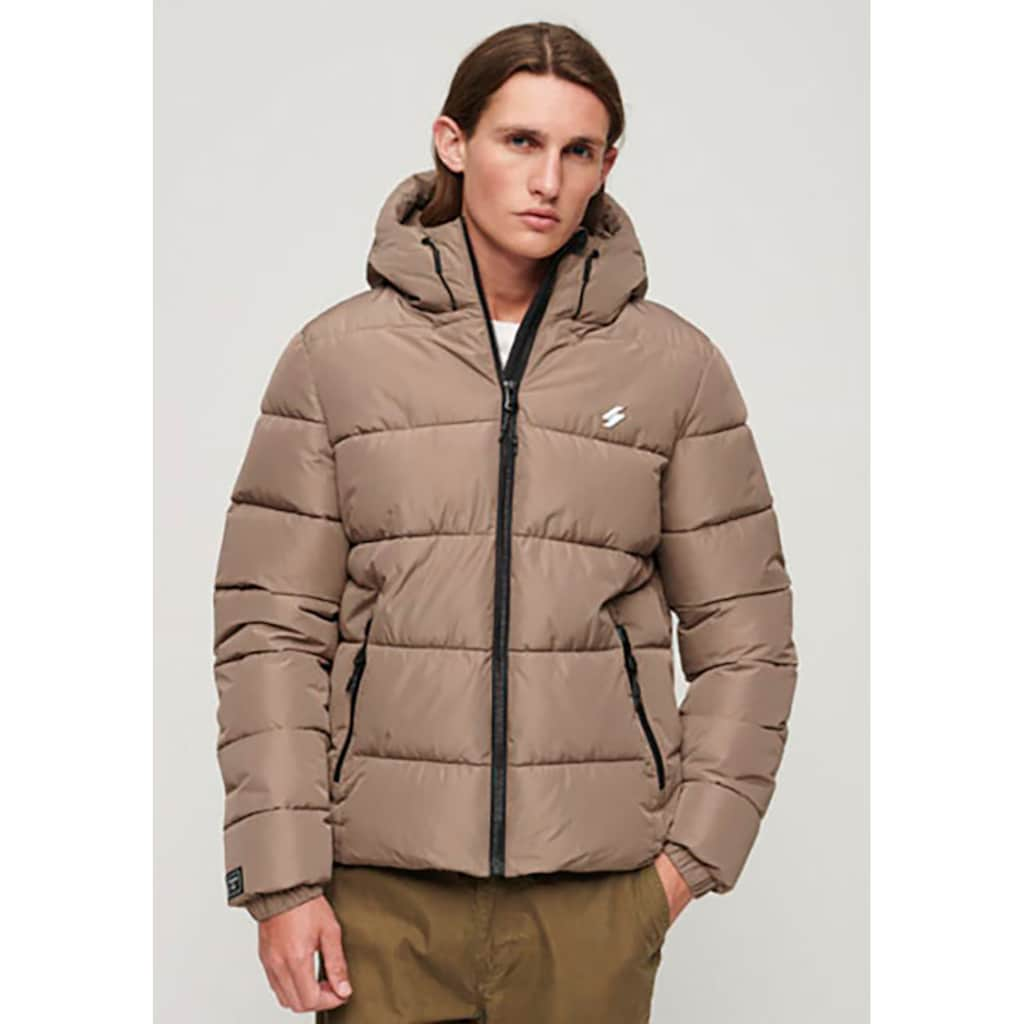 Superdry Steppjacke »HOODED SPORTS PUFFR JACKET«, mit Kapuze