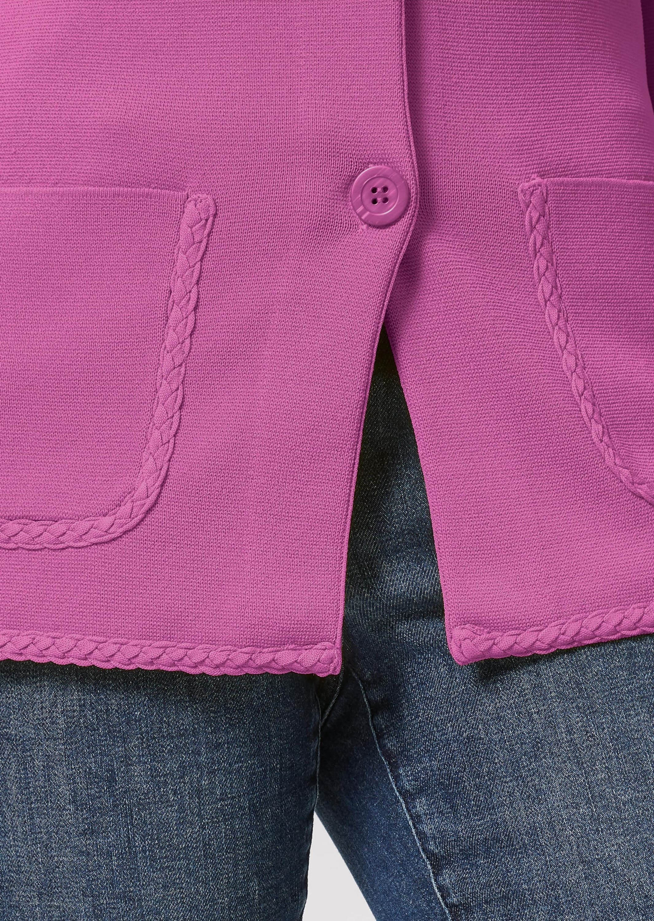 MADELEINE Strickjacke »Strickblazer Strickblazer mit Flechtung«