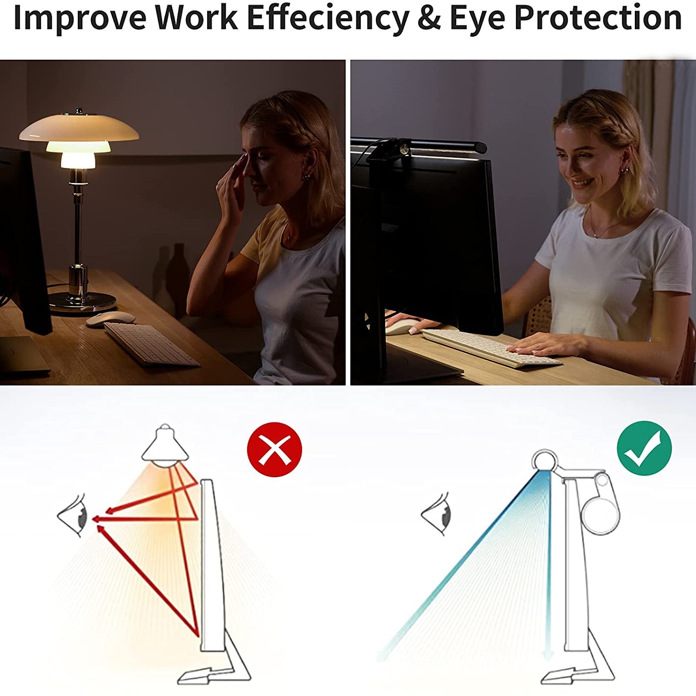 4smarts Webcam »2in1 LightBar Pro Monitorlampe, FullHD Webcam«, Full HD