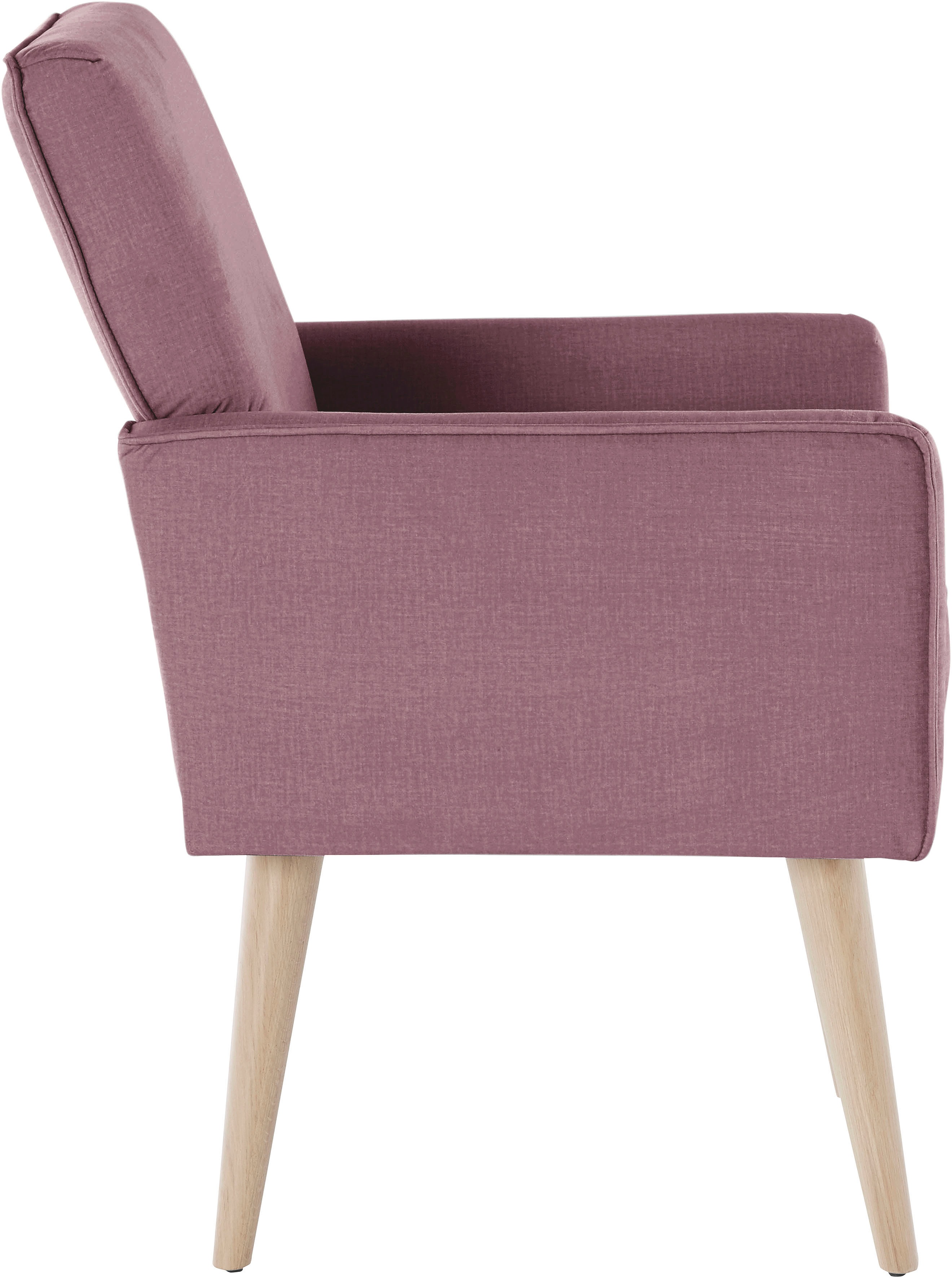 Thumbnail - exxpo - sofa fashion Sessel "Lungo, Loungesessel mit moderner Kedernaht, bequem und elegant", Breite 64 cm, hoher Holzfu...