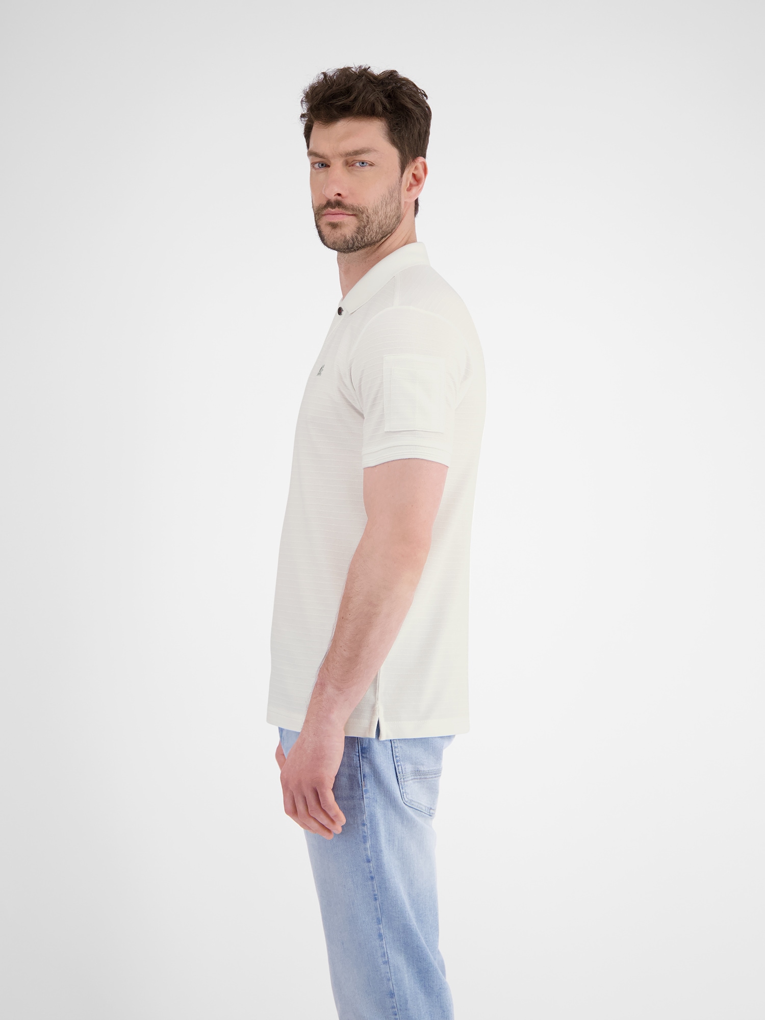 LERROS Poloshirt »LERROS Herren Poloshirt, tonal gestreift«