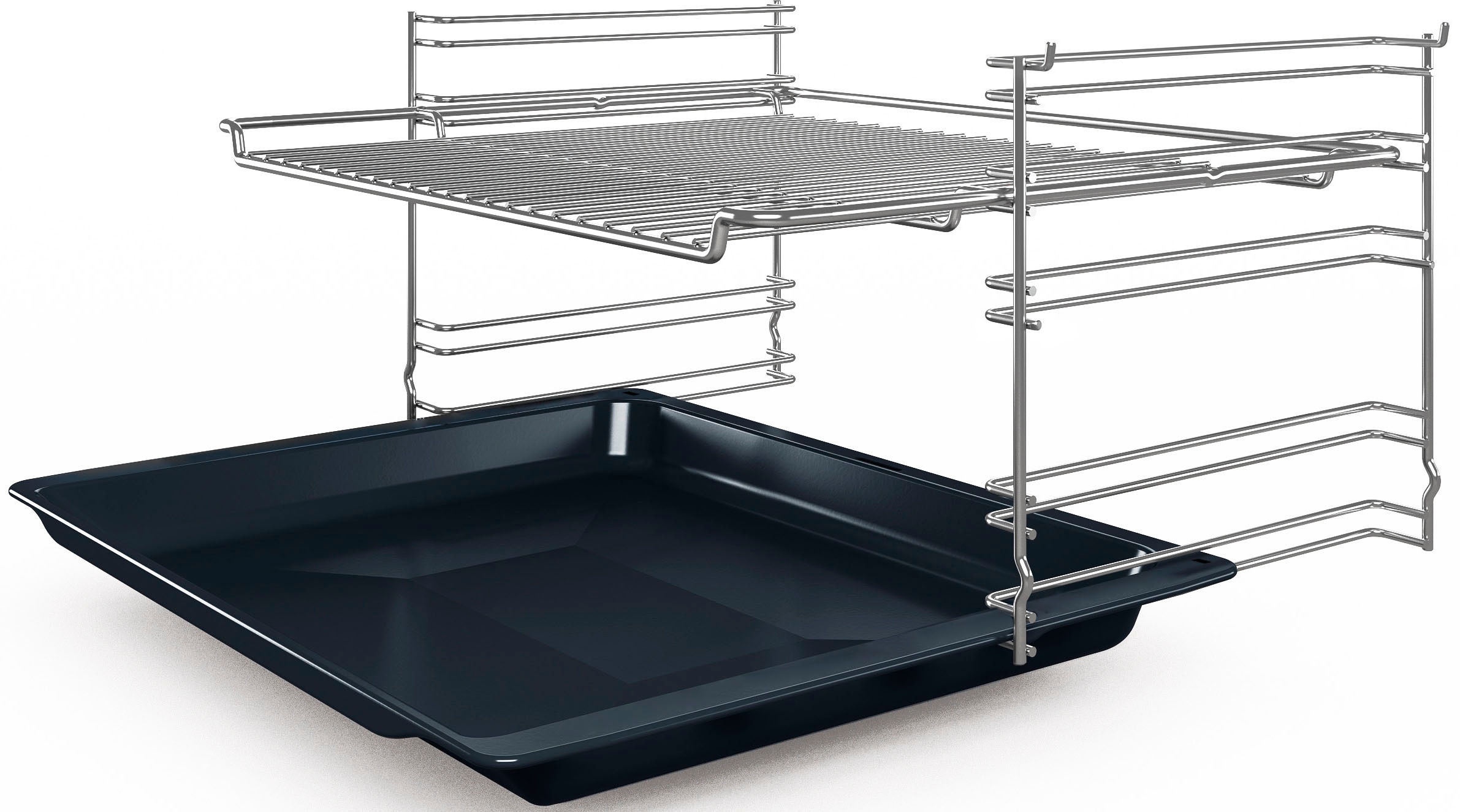 BOSCH Elektro-Herd-Set »HND211LR1«, mit Teleskopauszug nachrüstbar, 3D-Heißluft: Gleichmäßige Hitze für perfekte Ergebnisse