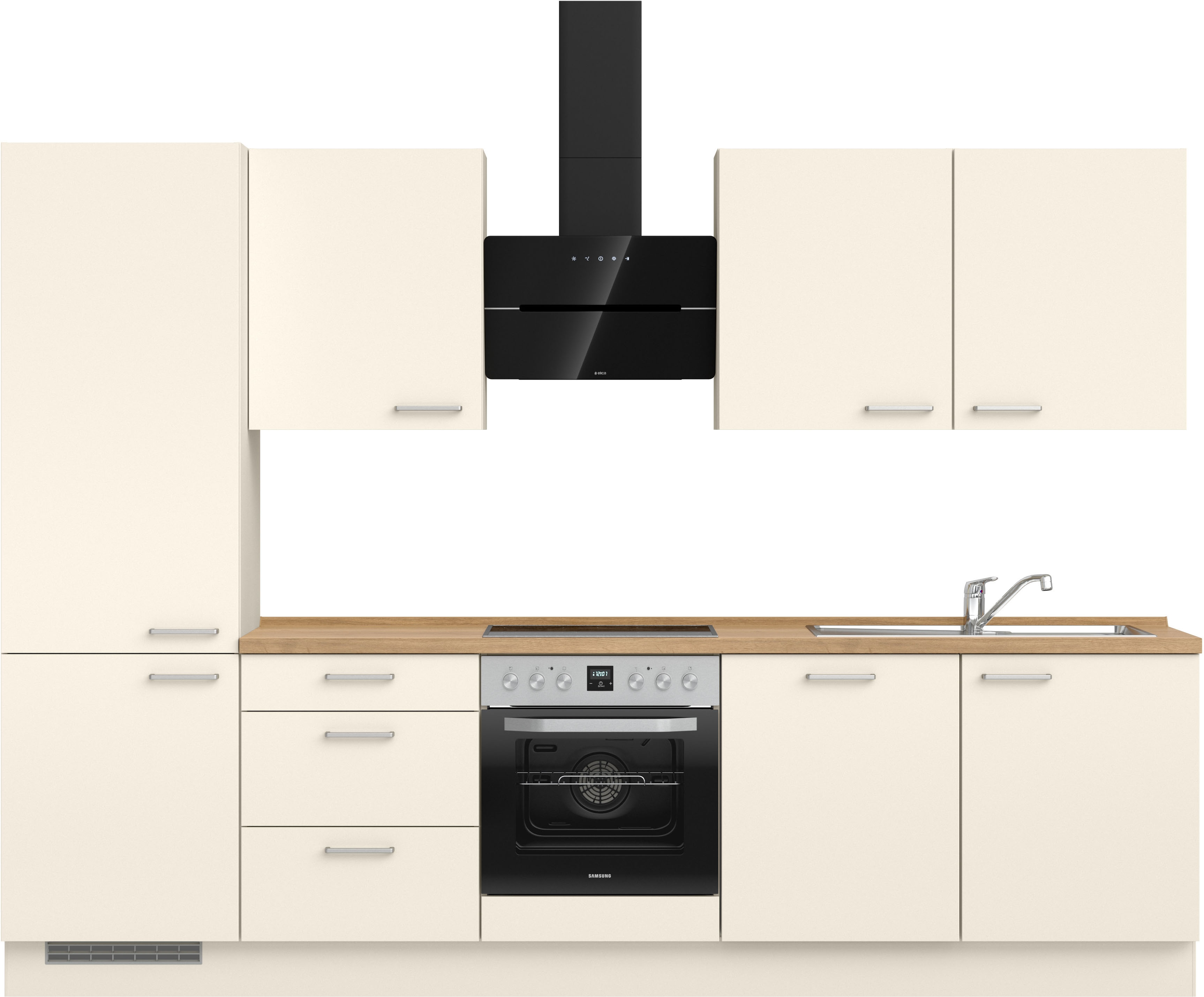 nobilia ""Touch II", NEU: individuell anpassbar mit gratis Profi-Beratung" vormontiert, Breite 300 cm, Ausrichtung wählbar, wahlw. mit E-Geräten