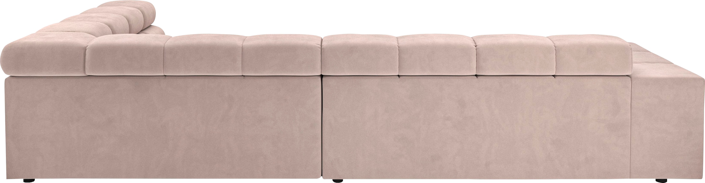 INOSIGN Ecksofa »Ancona incl. Kopfteilverstellung, Zierkissen Breite 319cm, L-Form«, wahlweise motorische Sitztiefenverstellung, auch in Cord + Easy Care