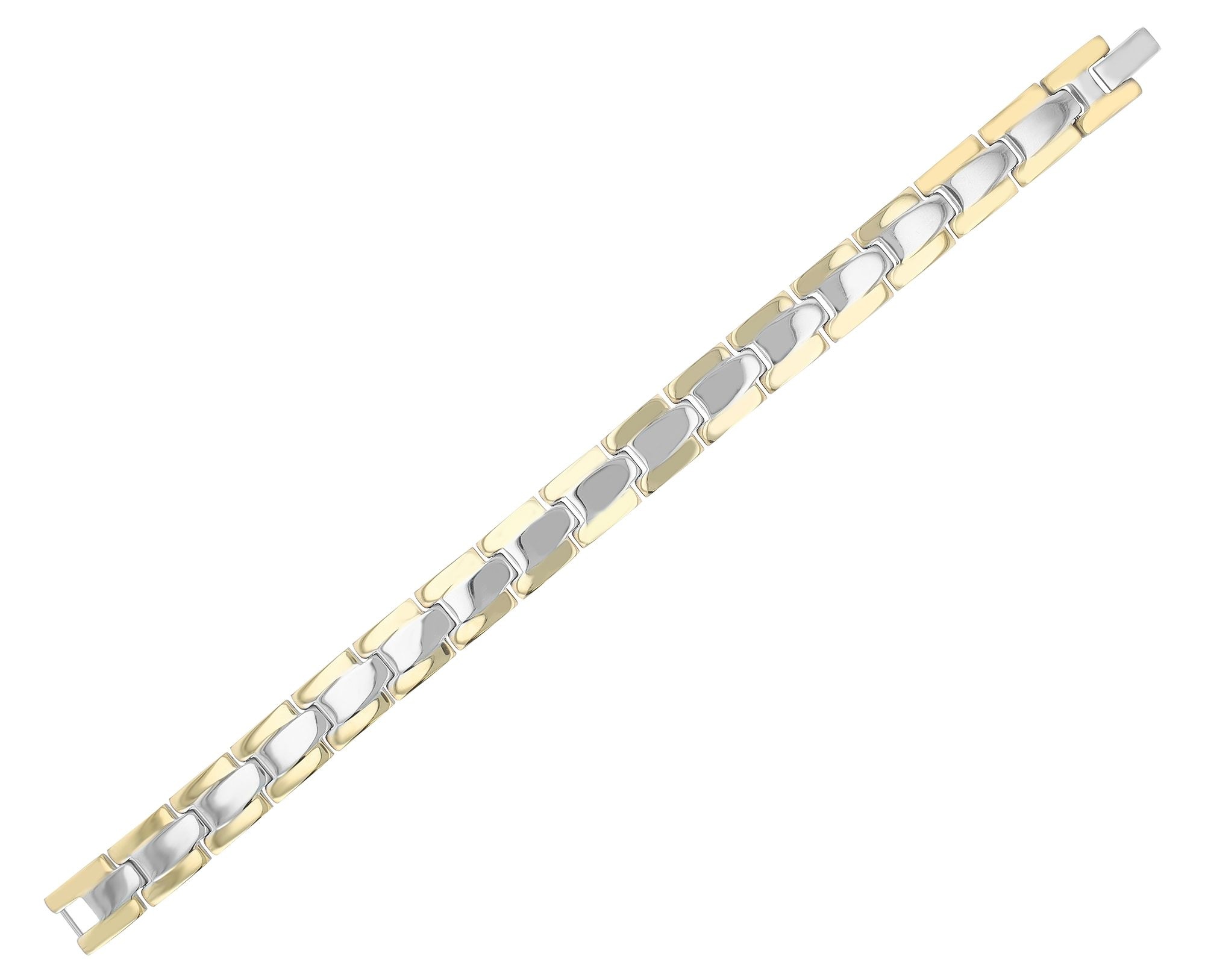 ADELIA ́S Damen Gliederarmband "Armband – Gliederarmband aus Edelstahl 21,5 cm", 22cm, Edelstahl, gold, Edelstahl, Armbänder, Ideal zum Verschenken –