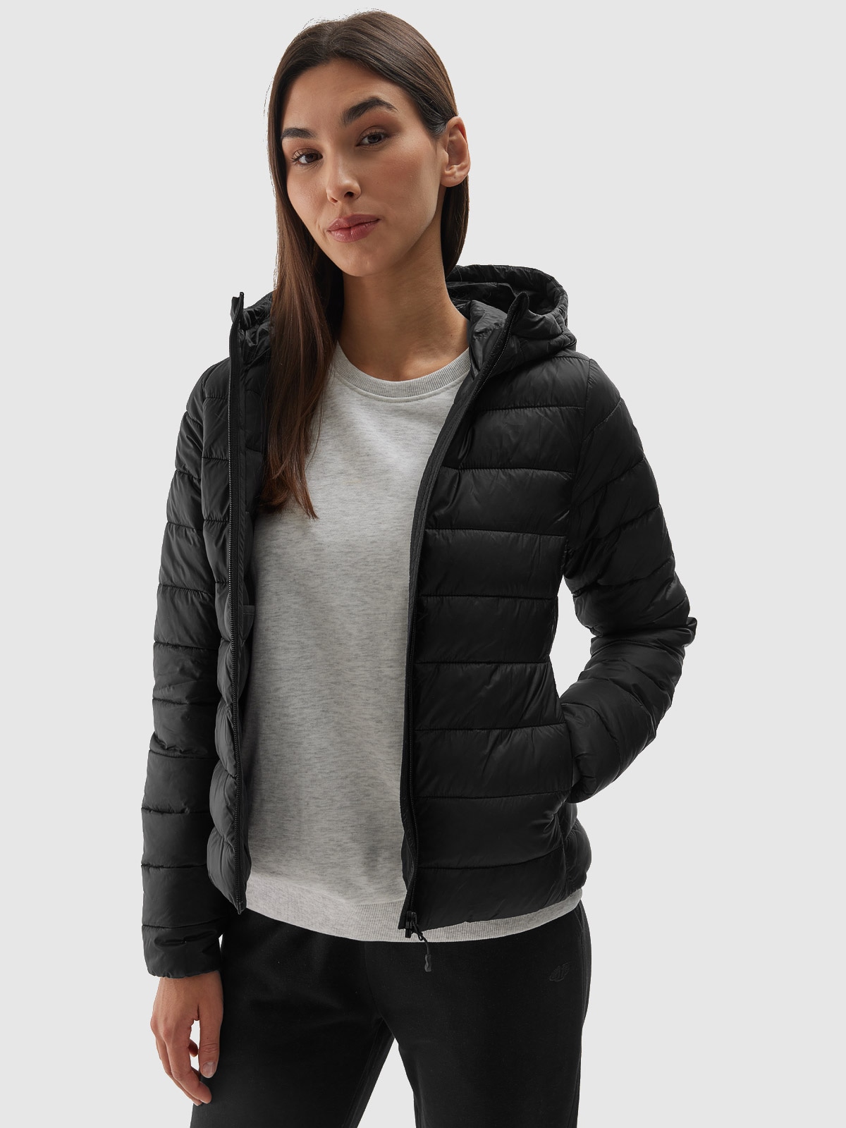 4F Steppjacke, mit Kapuze