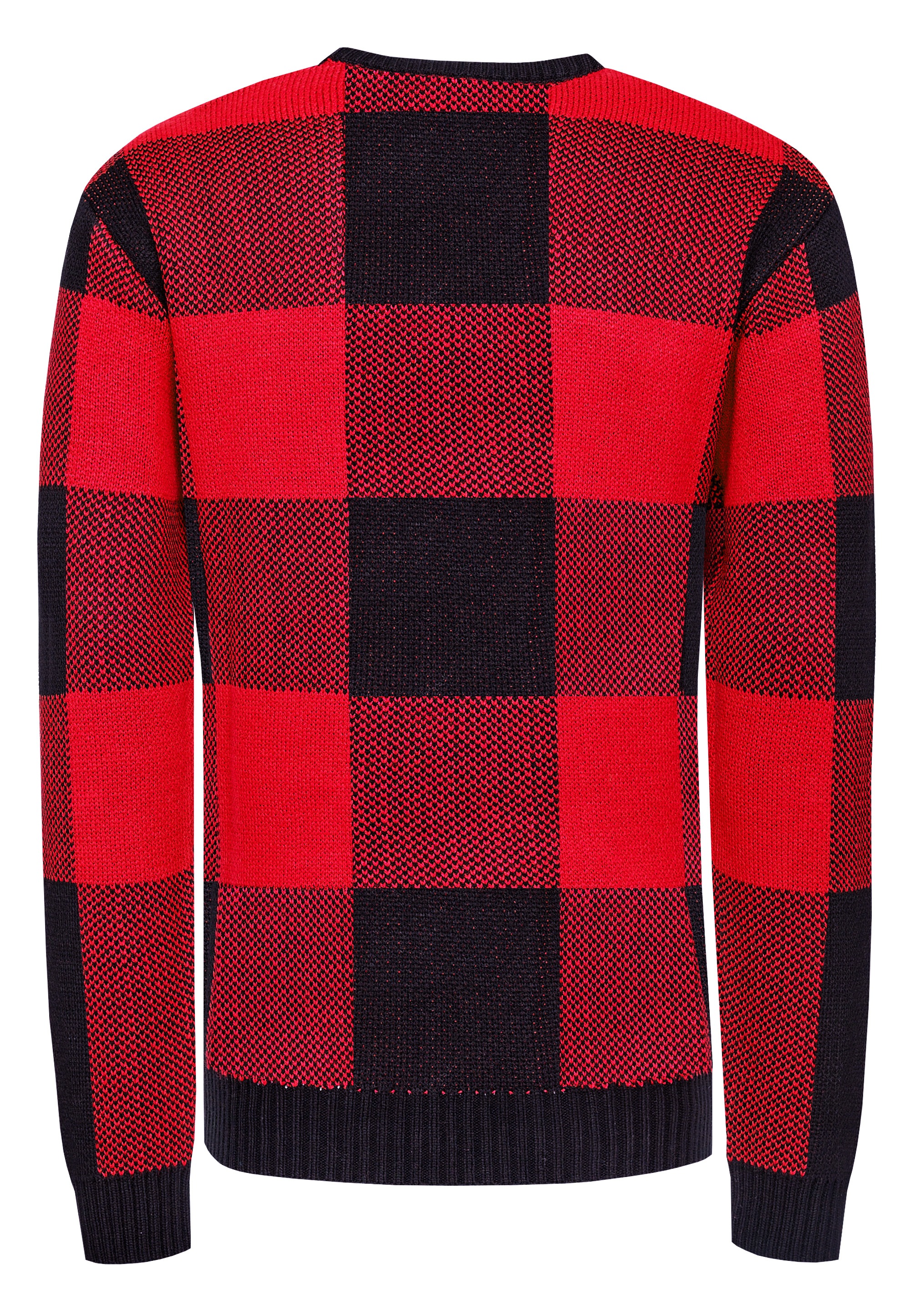 Rusty Neal Strickpullover, mit karierter Musterung
