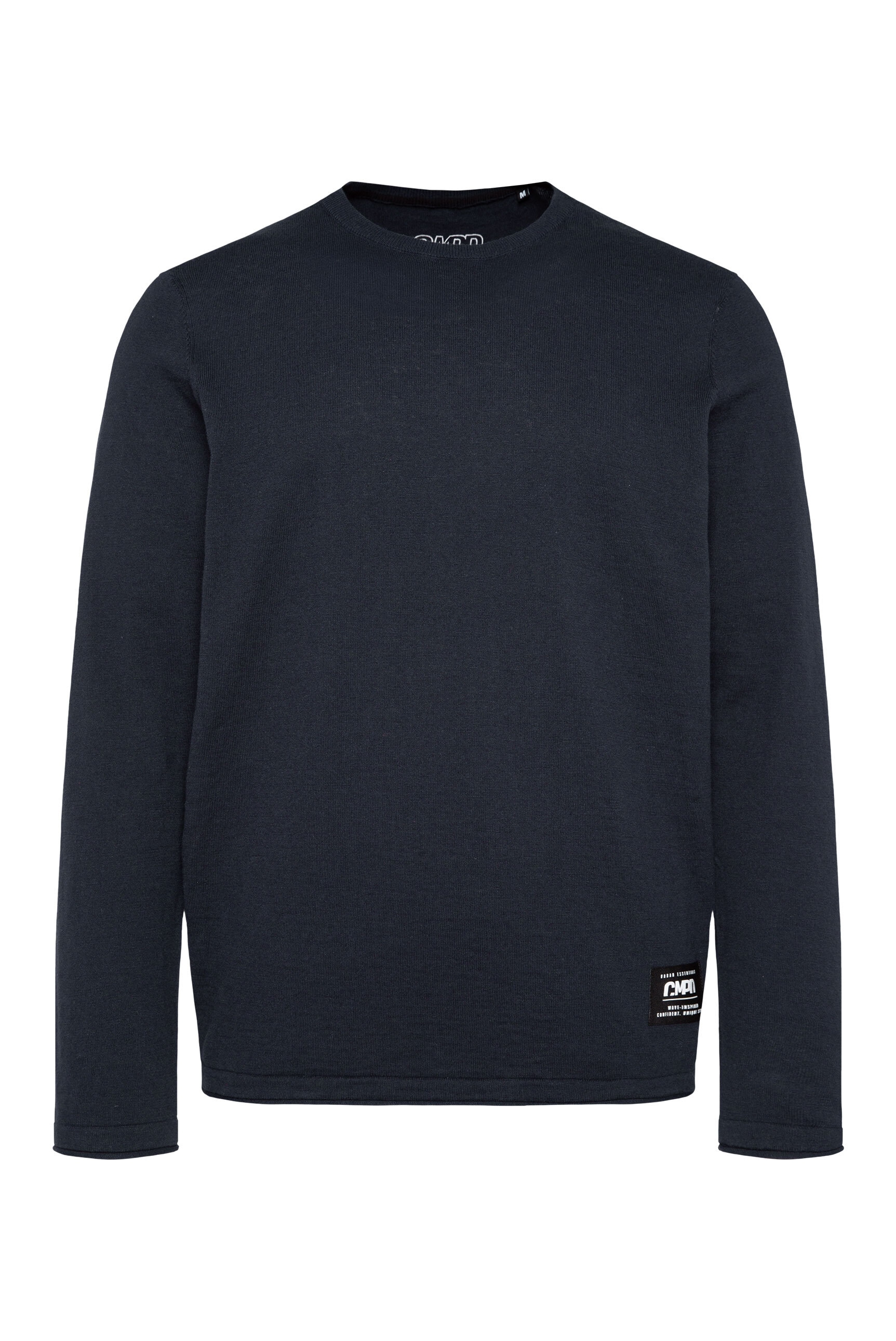 CMPD Rundhalspullover mit Rollsäumen