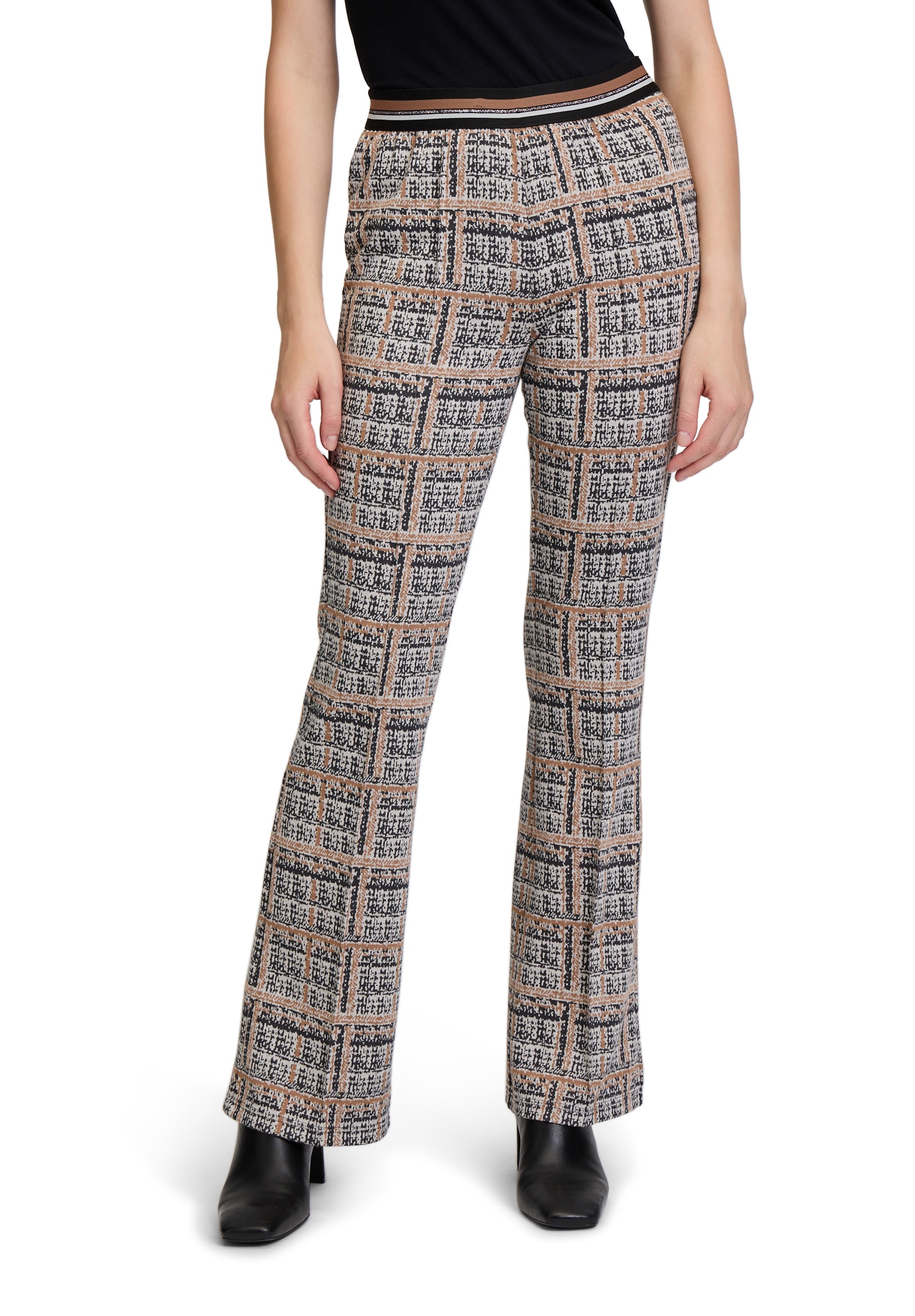 Betty Barclay Bundfaltenhose "Betty Barclay Damen Karo-Hose Slim Fit", Form günstig online kaufen