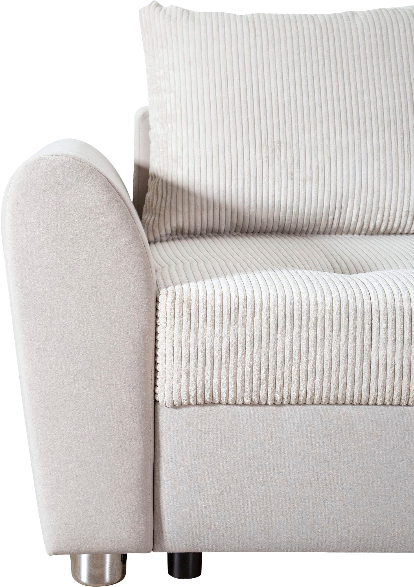 COLLECTION AB Ecksofa, Ecksofa,Bettfunktion,Bettkasten,Bonnelfederkern, Rückenkissen