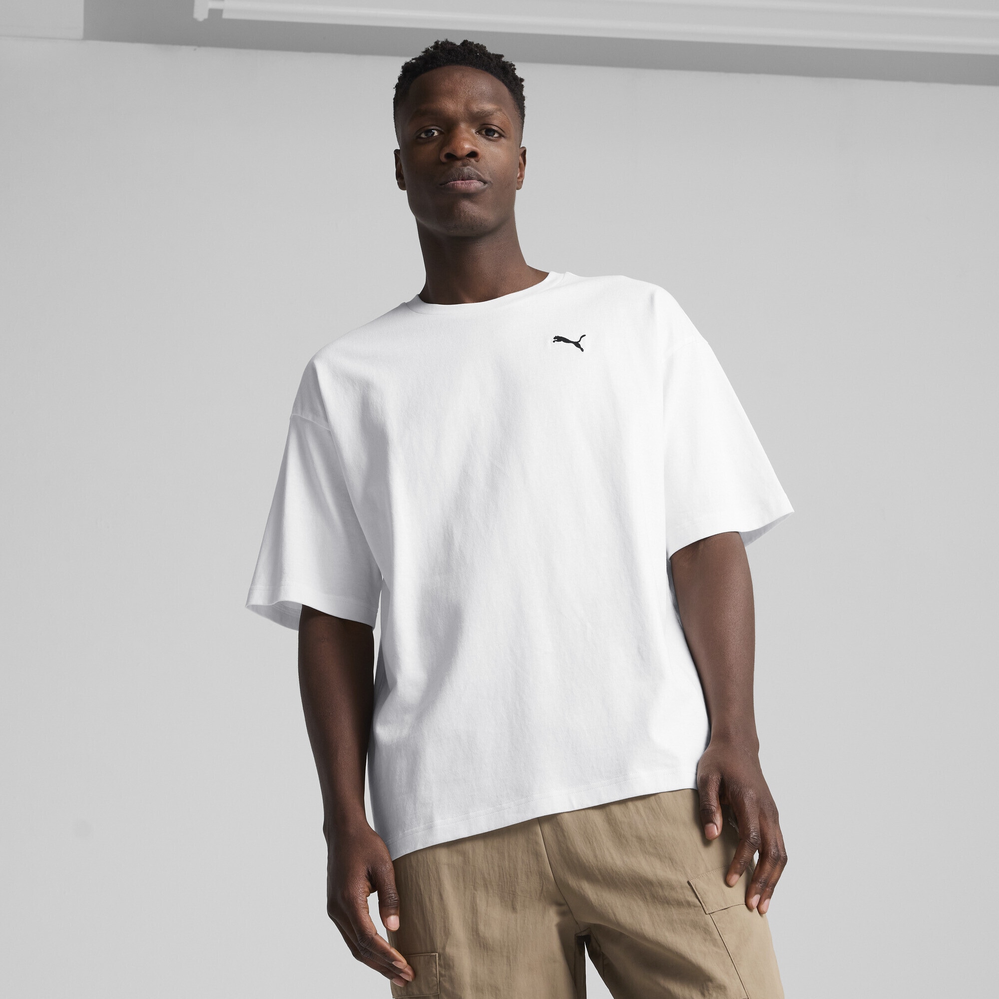 PUMA T-Shirt »WARDROBE ESS Oversized T-Shirt Herren«