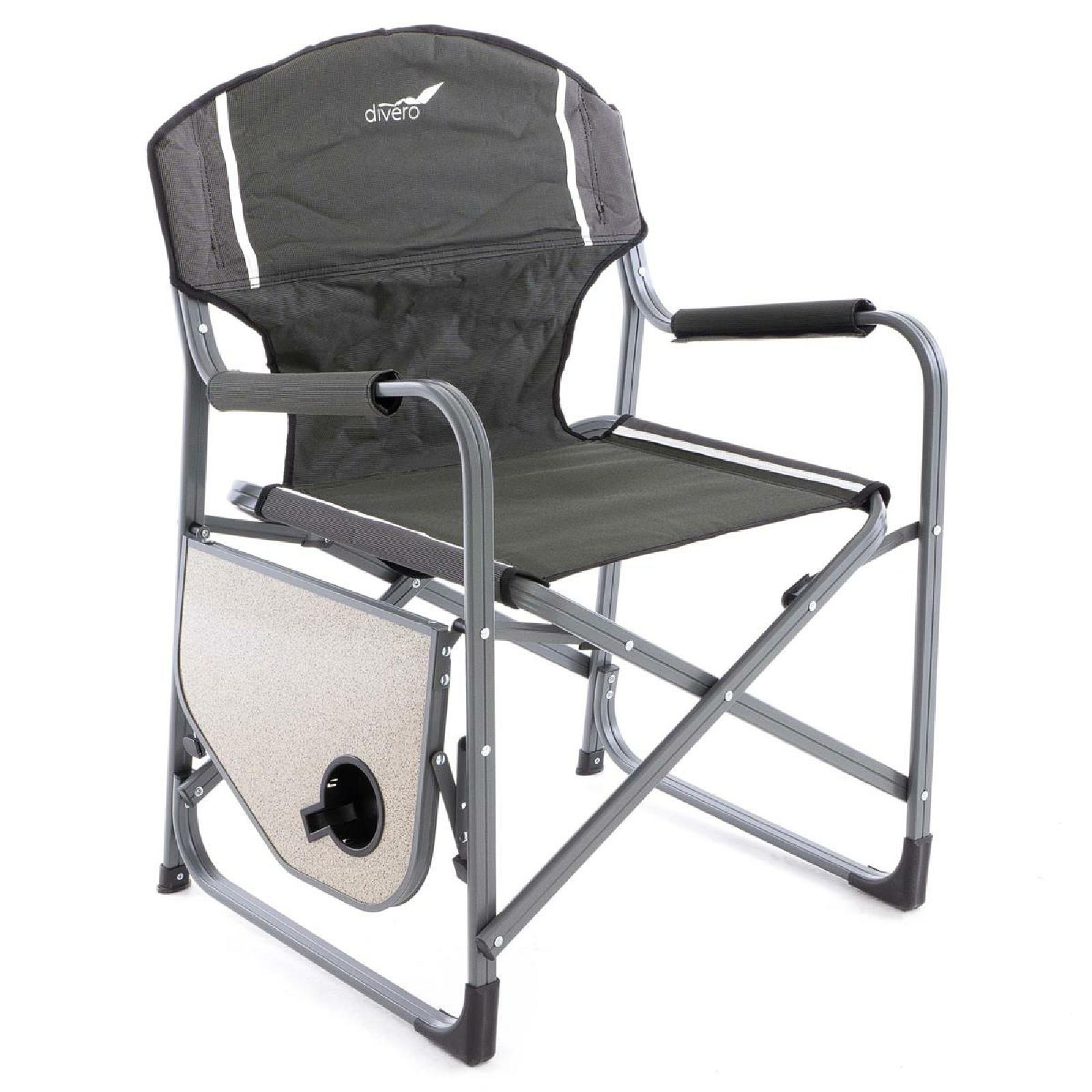 VCM 4x Angelstuhl Folding Camping Chair Black 3