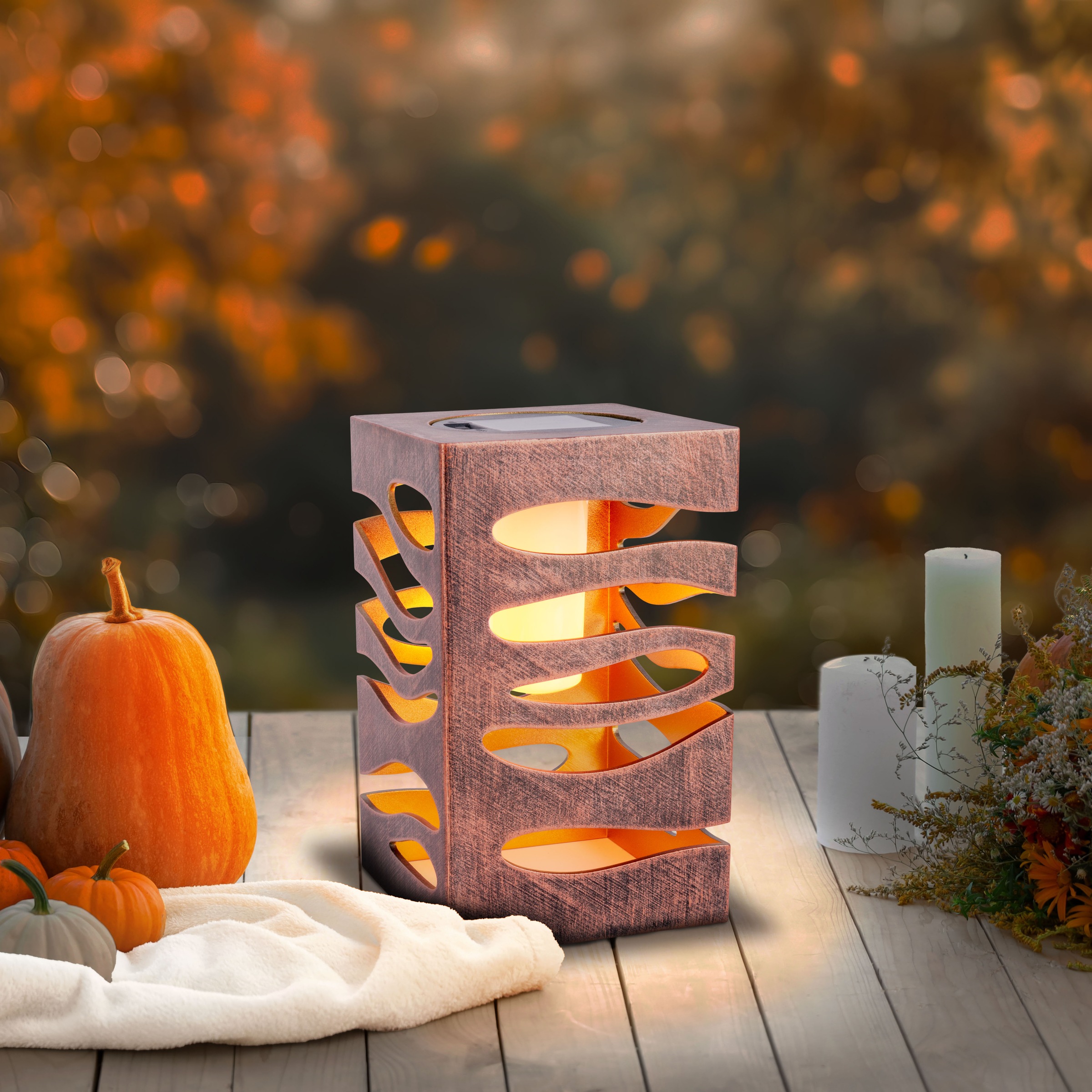 näve LED Solarleuchte "Hilda" LED-Modul 1 Stk. Warmweiß quadratisch, gold/b günstig online kaufen