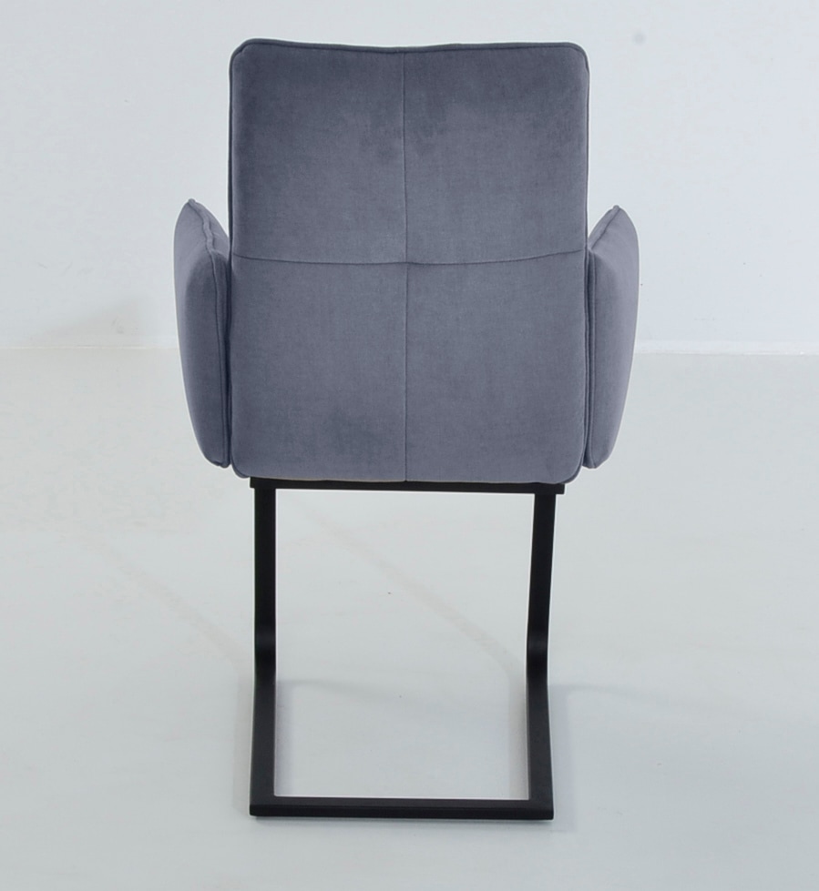 K+W Komfort & Wohnen Freischwinger »6502«, Aqua Clean, Freischwinger mit Armlehnen, Flachstahlkufe in schwarz