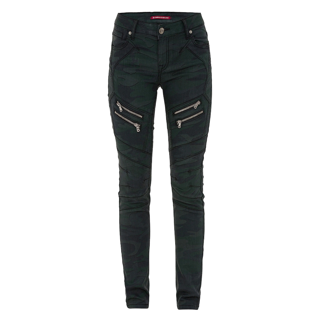 Cipo & Baxx Slim-fit-Jeans, in sommerlichem Look