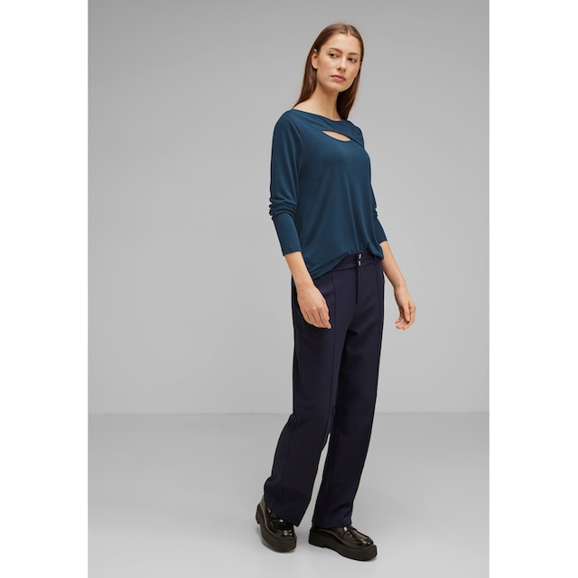 STREET ONE Langarmshirt, mit Cut-Out Detail online bestellen | BAUR