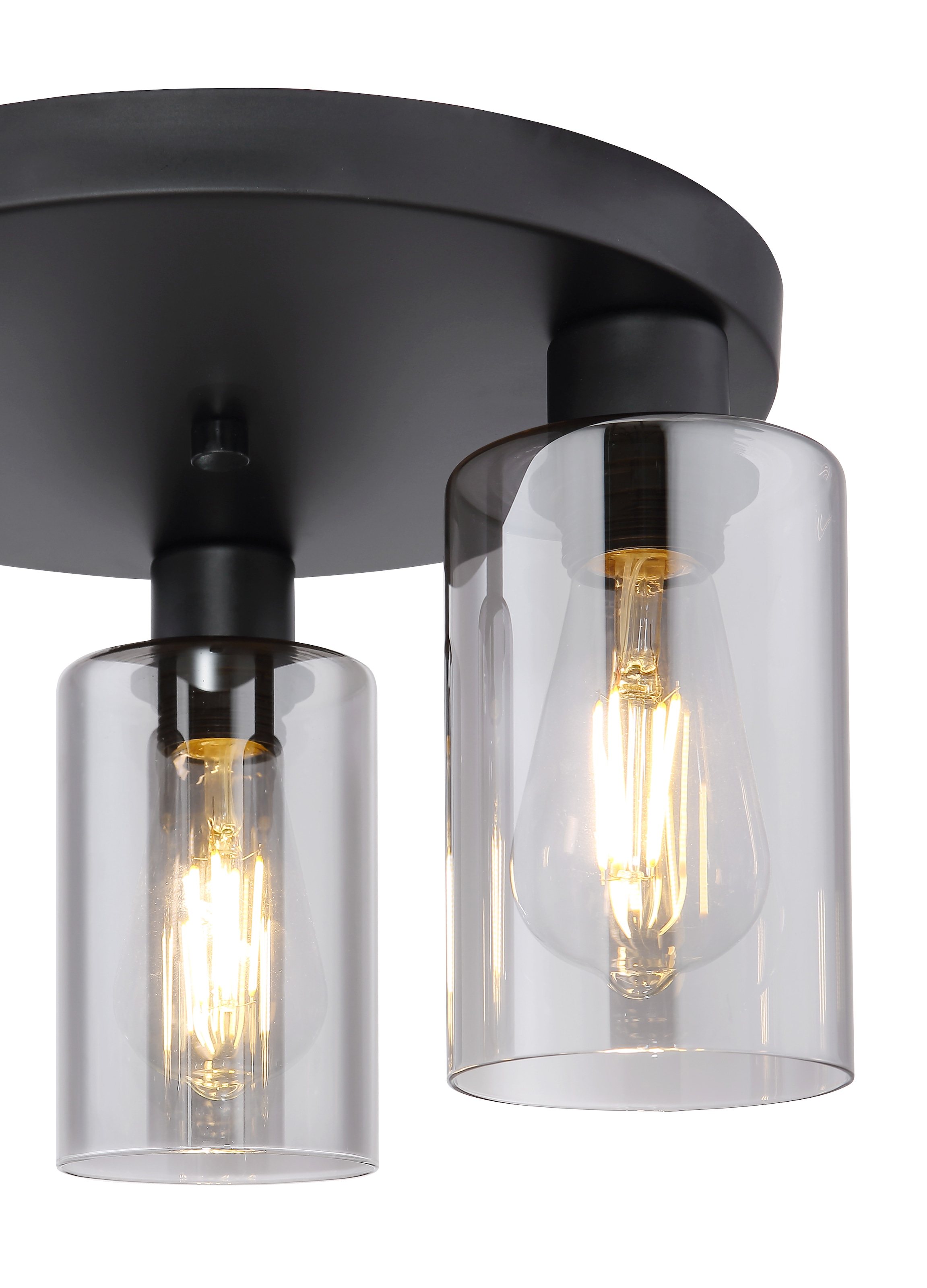 GLOBO LIGHTING Deckenleuchte »HADERA«, Leuchtmittel E27 | ohne Leuchtmittel, Deckenlampe/Glas ruchfarben/Wohnzimmer/Flur/ø: 340mm