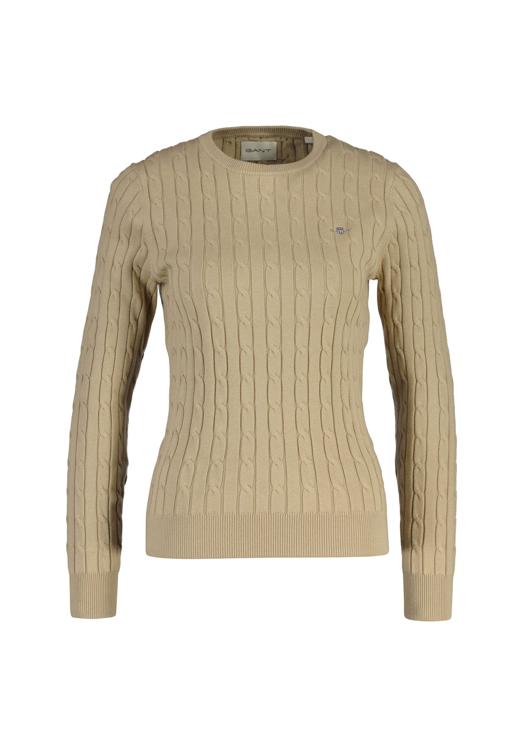 Gant Sweater "Strickpullover STRETCH COTTON CABLE C-NECK"