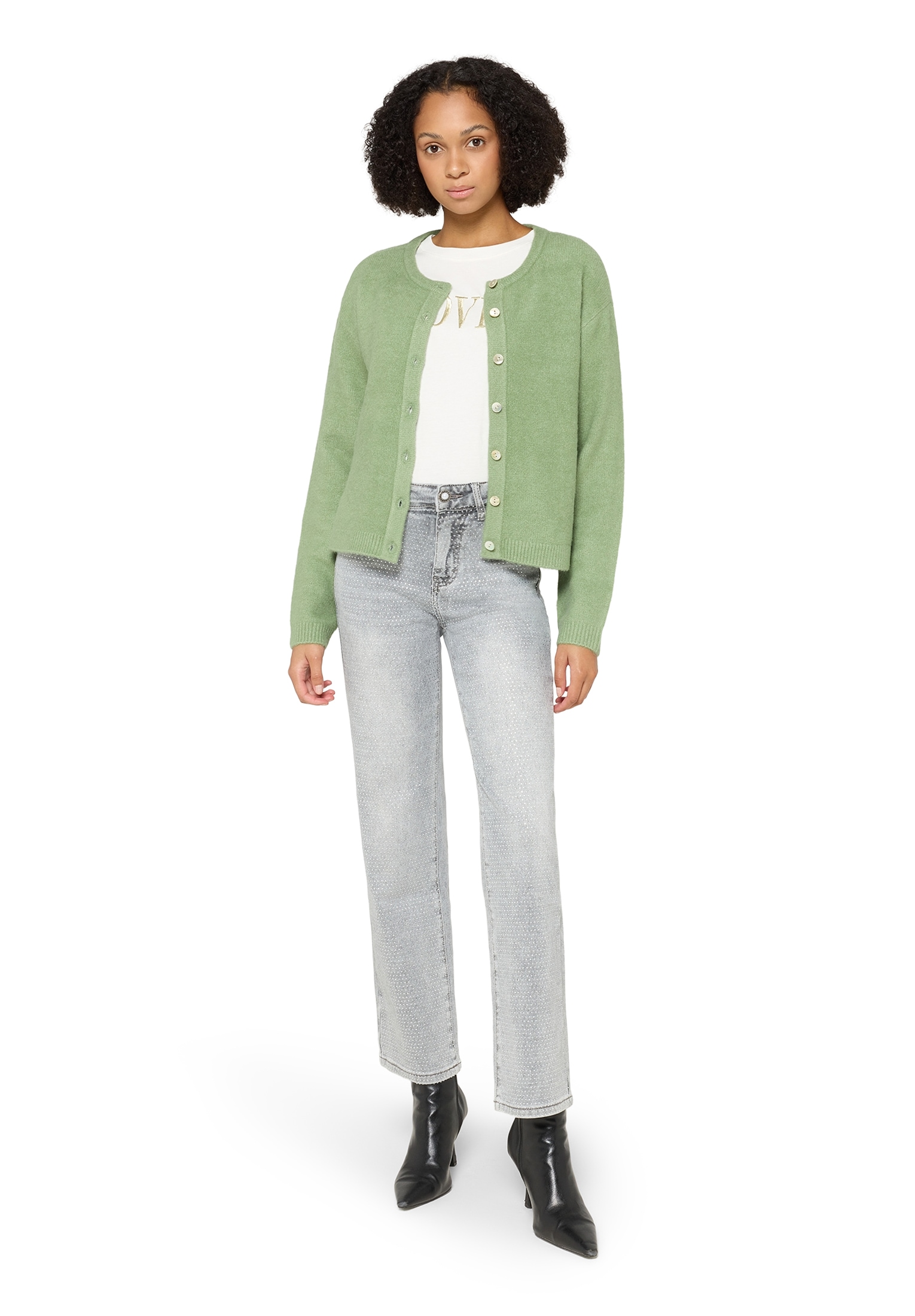 Cartoon Strickjacke »Damen mit Rundhalsausschnitt« 1 tlg.