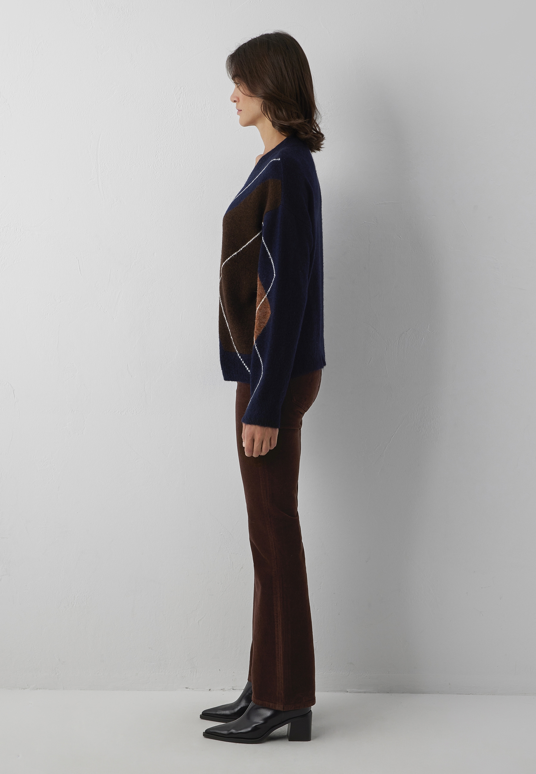 Mavi 1100000002199 »V NECK SWEATER« Pullover Argyle