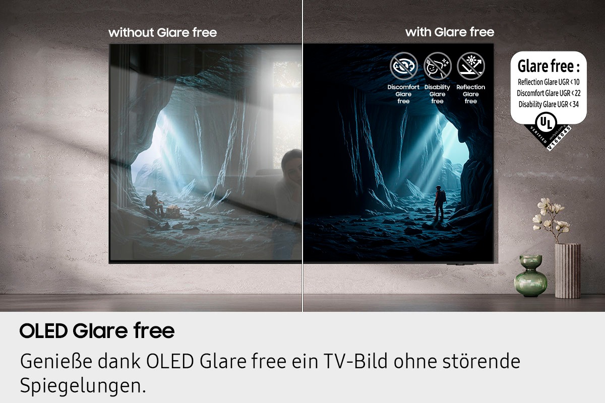 Samsung OLED-Fernseher »GQ65S95FAT«, 4K Ultra HD, Smart-TV, HDR Pro & Glare Free, Dolby Atmos & AI Sound, Gaming Hub, bis zu 165Hz