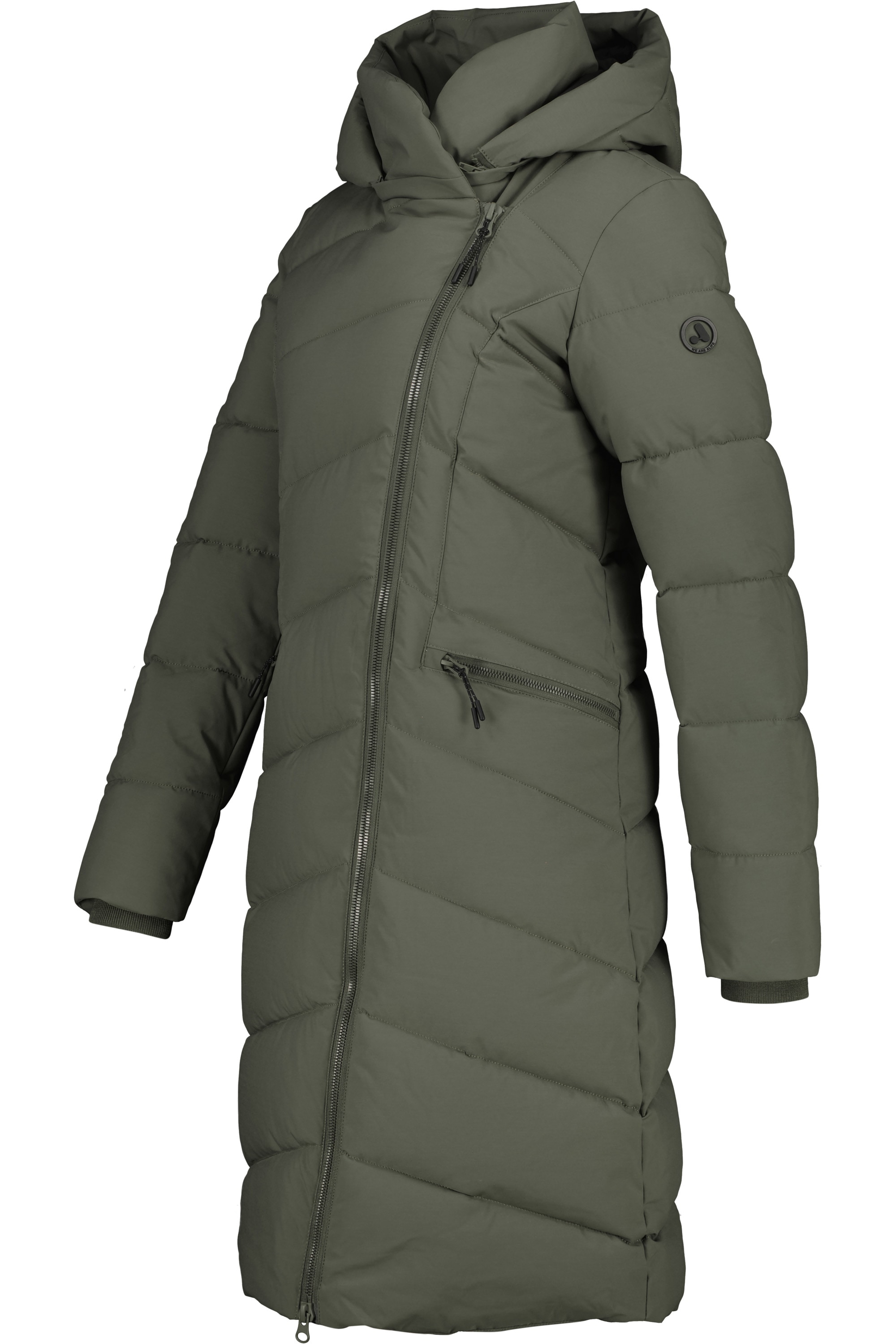Alife & Kickin Winterjacke »Damen NimaAK A«, mit Kapuze, in Wickeloptik mit abnehmbarer Kapuze und gefütterten Fronttaschen