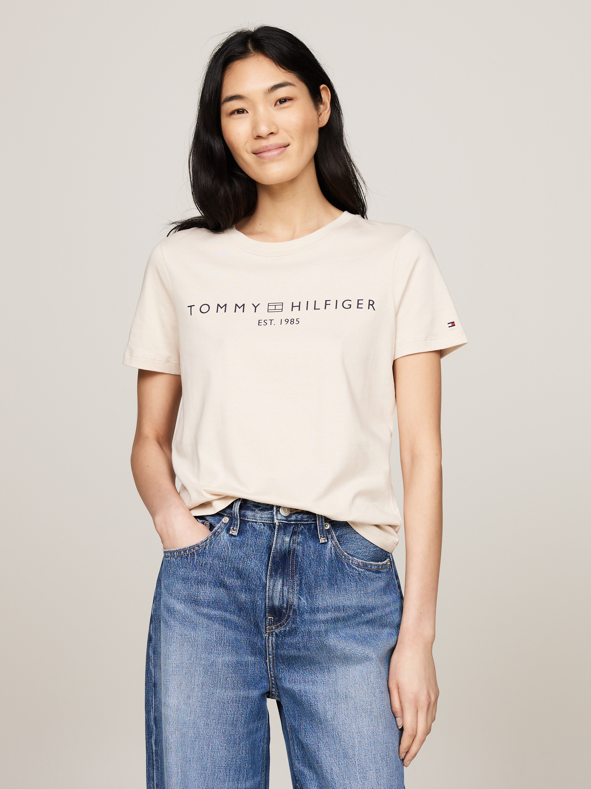 Tommy Hilfiger T-Shirt "REG CORP LOGO C-NK SS", mit Logoschriftzug günstig online kaufen