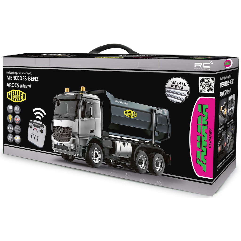 Jamara RC-LKW »Mercedes-Benz Arocs Metal Meiller 1:20, 2,4 GHz«, mit LED Licht und Rückfahrwarnsound