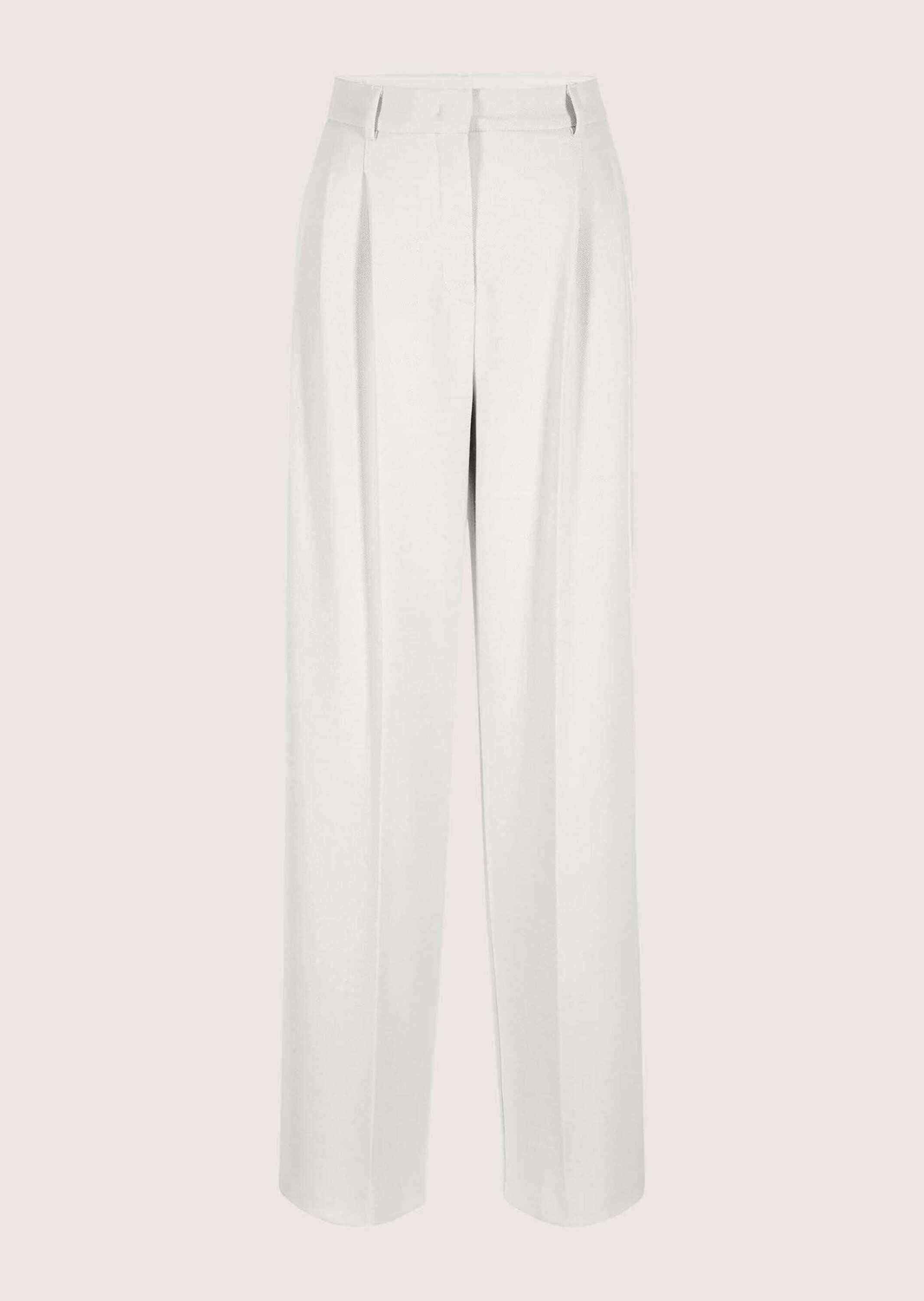 MADELEINE Bundfaltenhose "Palazzohose Weite Bundfaltenhose mit Formbund" Weite Bundfaltenhose mit Bügelfalte