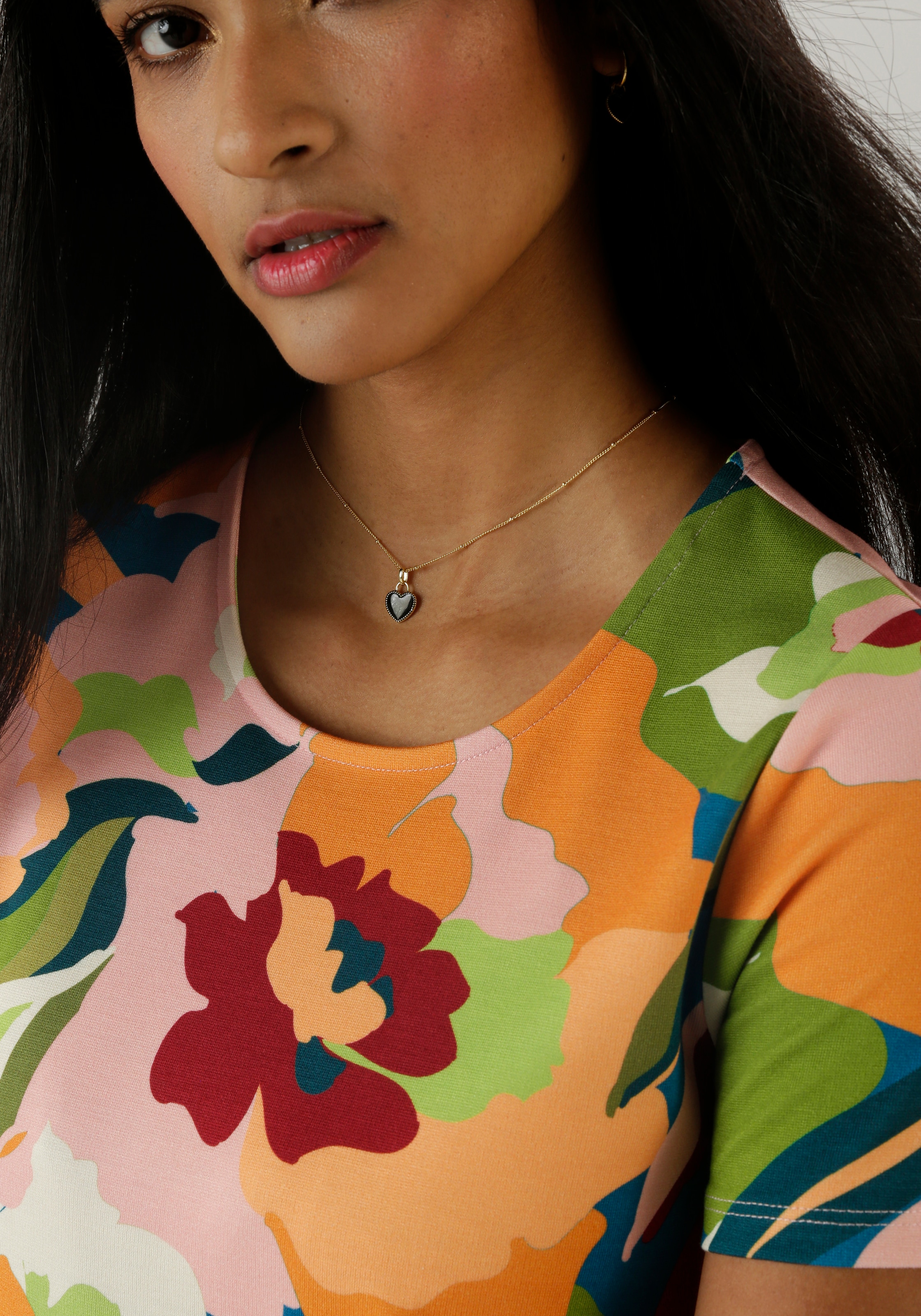 Aniston SELECTED Jerseykleid, in leichte A-Linien-Form - NEUE KOLLEKTION