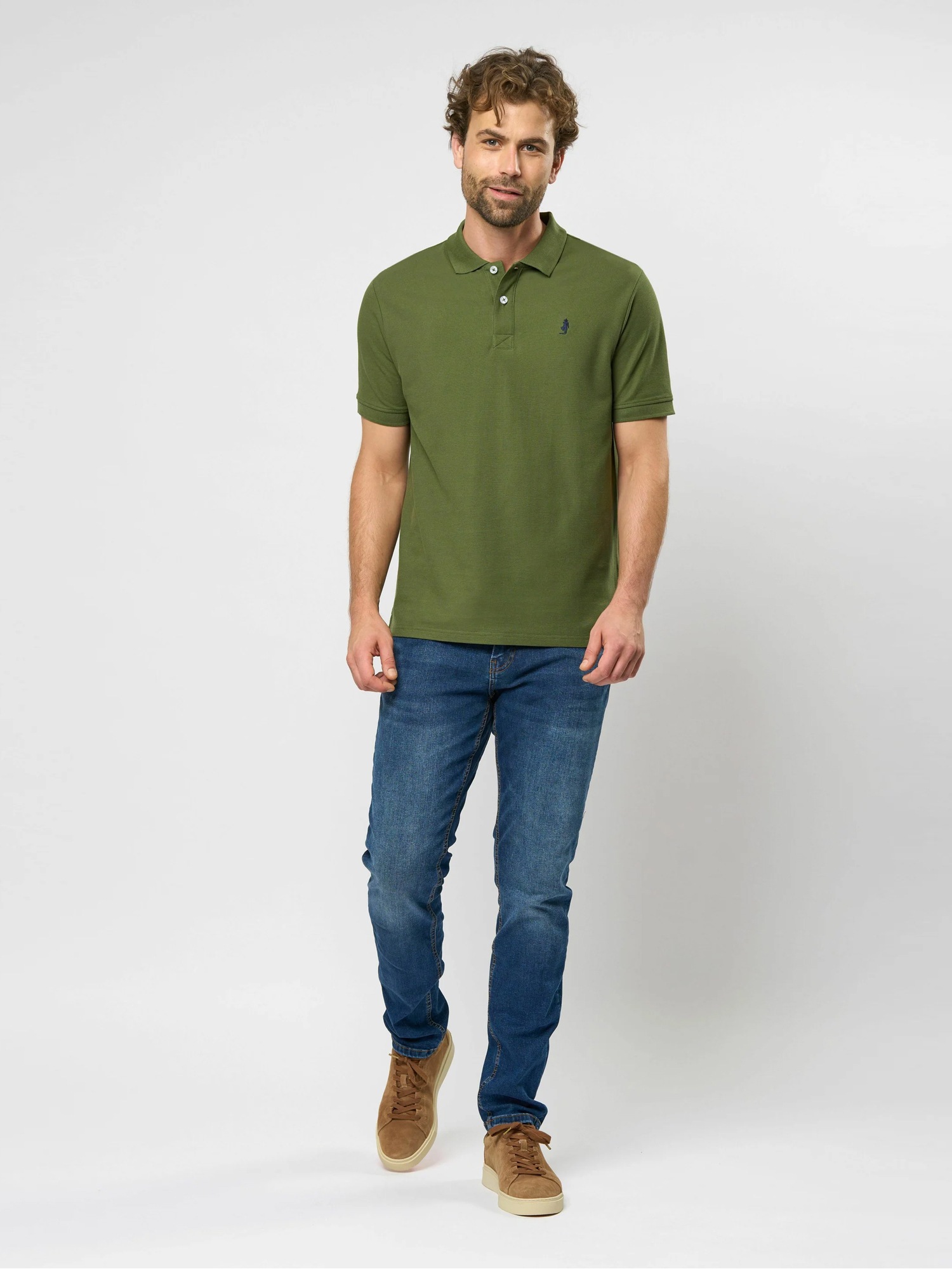 MCS MCHarry 2-Pack Polo Shirt Dark Sapphire-Bronze Green Cotton Size S 3