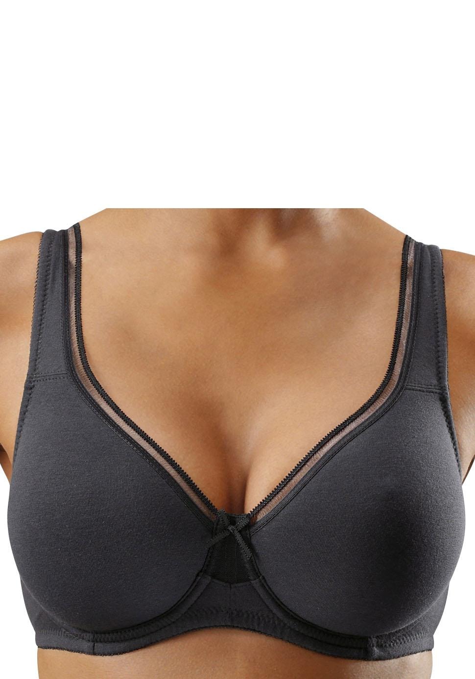 petite fleur Minimizer-BH, (Packung, 2 Stück), aus Baumwolle mit nahtlosen ungefütterten Cups, Basic Dessous