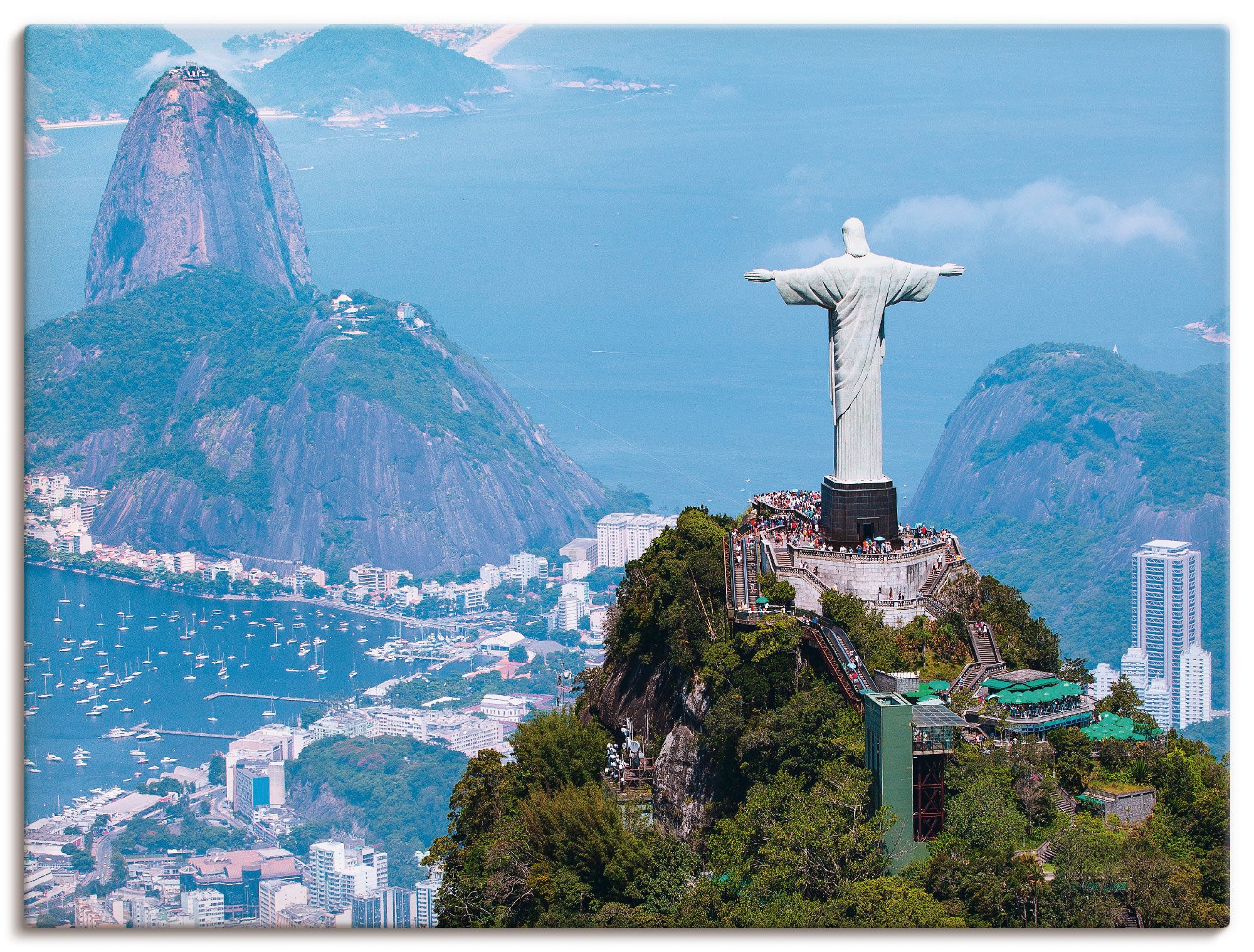 Artland "Rio de Janeiro mit Cristo" Gebäude 1 Stk. tlg. auf Holzrahmen gesp günstig online kaufen