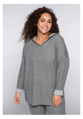 Sheego Kapuzensweatshirt »Große Größen«, mit V-Ausschnitt kaufen