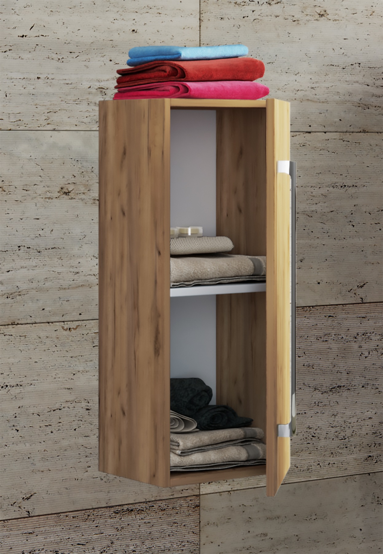 VCM Midischrank »Holz Badmöbel Midischrank Badschrank Bad Badinos D«