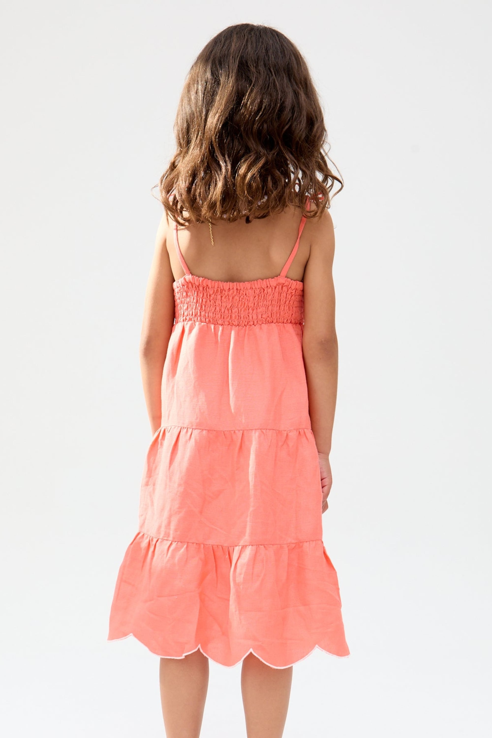 RAFFYA Minikleid »Emma Shirred Bodice Scalloped Embroidered Dress Mädchen«