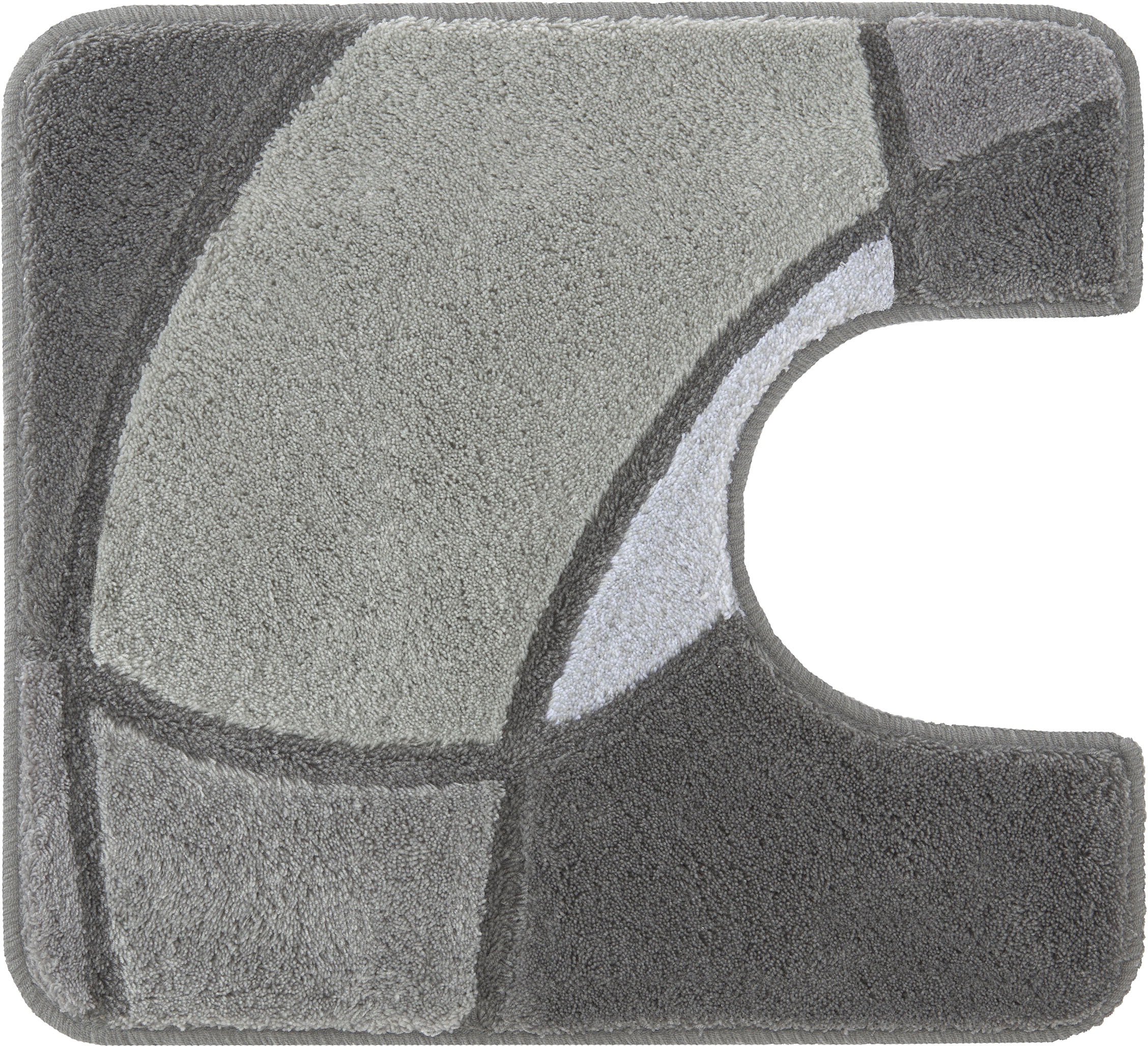 Kleine Wolke Badematte »Kent« Höhe 20 mm rutschhemmend beschichtet fußbodenheizungsgeeignet Badteppich, modernes Design, Hoch-Tief Effekt, waschbar