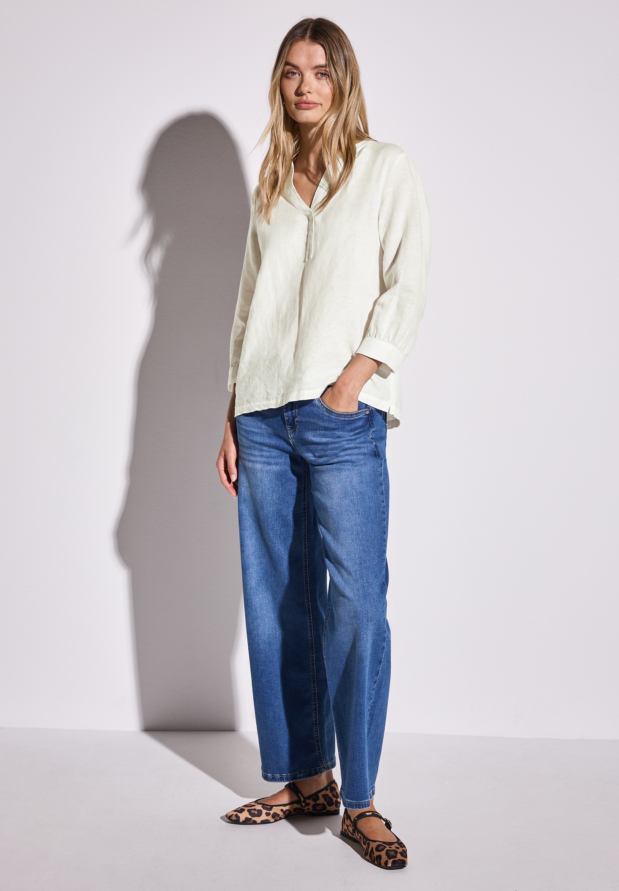 STREET ONE Klassische Bluse, mit 3/4 Ärmeln