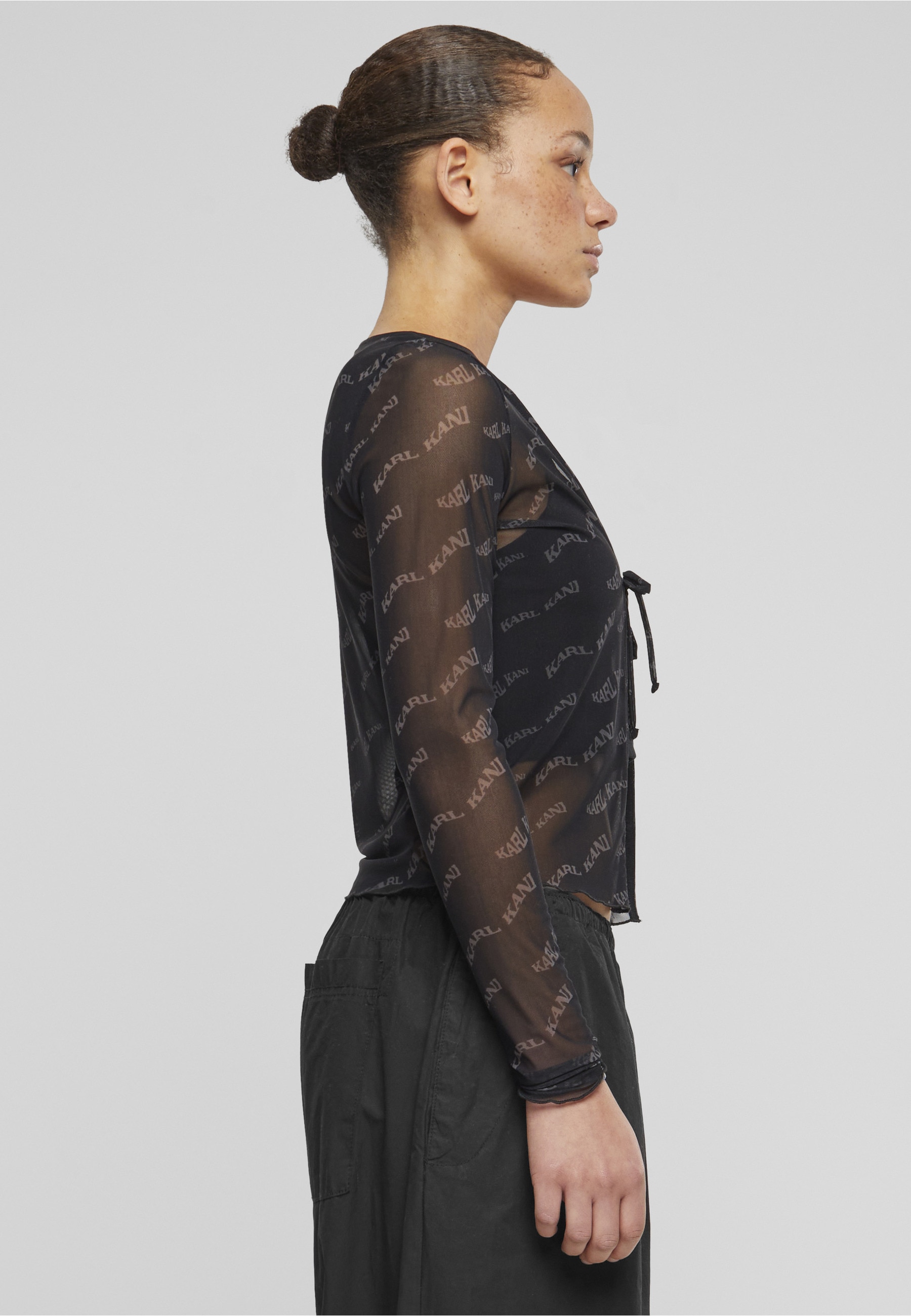 Karl Kani Longsleeve »Karl Kani Damen KW242-008-2 Chest Signature Front Tie LS« 1 Stk.