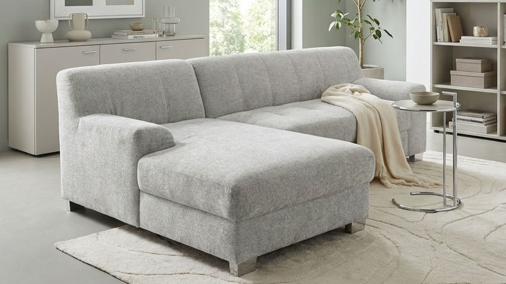 OTTO home "Lolland 241 x 146 cm, modern, mit Steppungen, mittelfester Sitz" L-Form, aus Pet Friendly Bezug