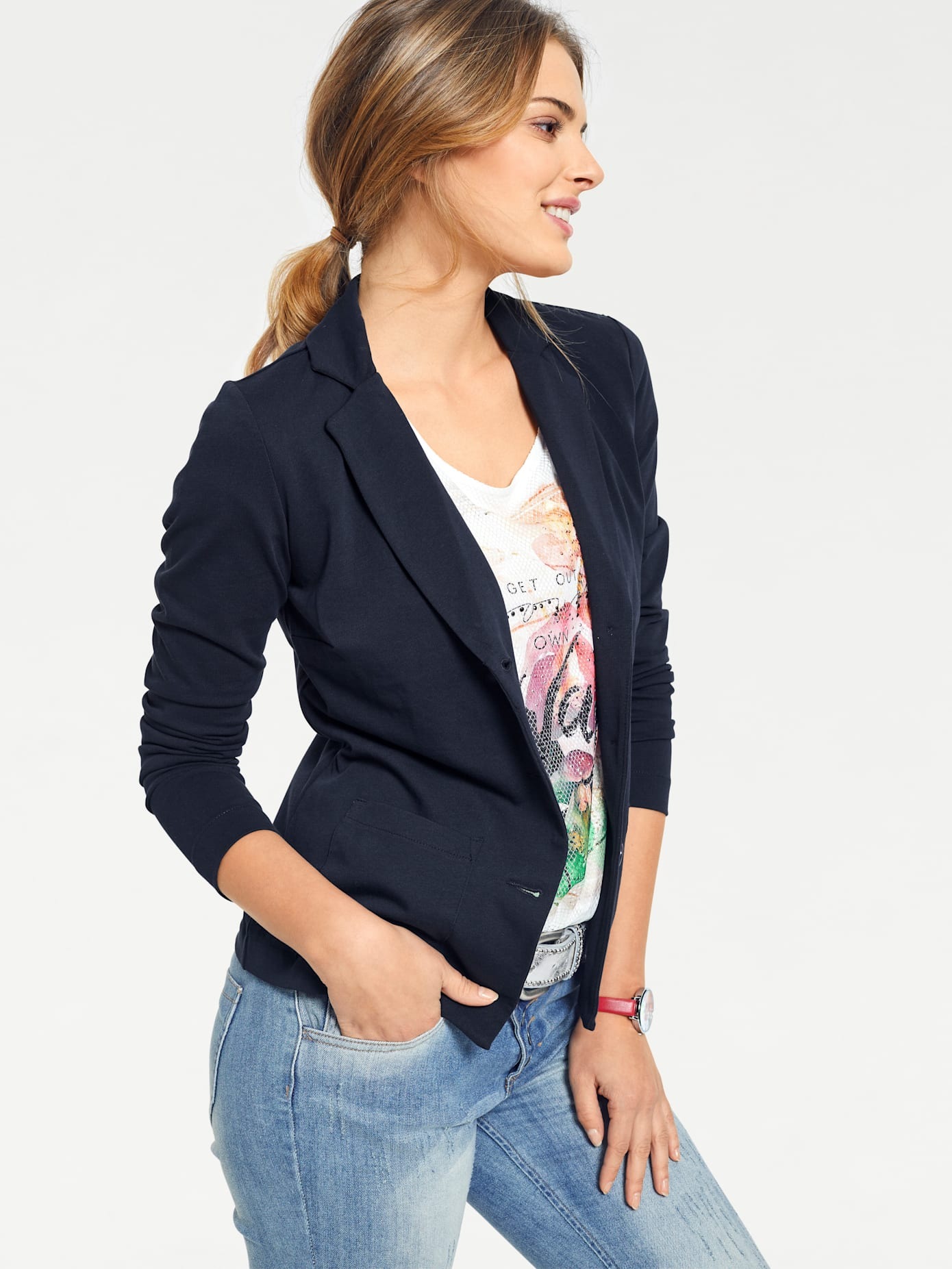 LINEA TESINI by heine Jerseyblazer "Jersey-Blazer" günstig online kaufen
