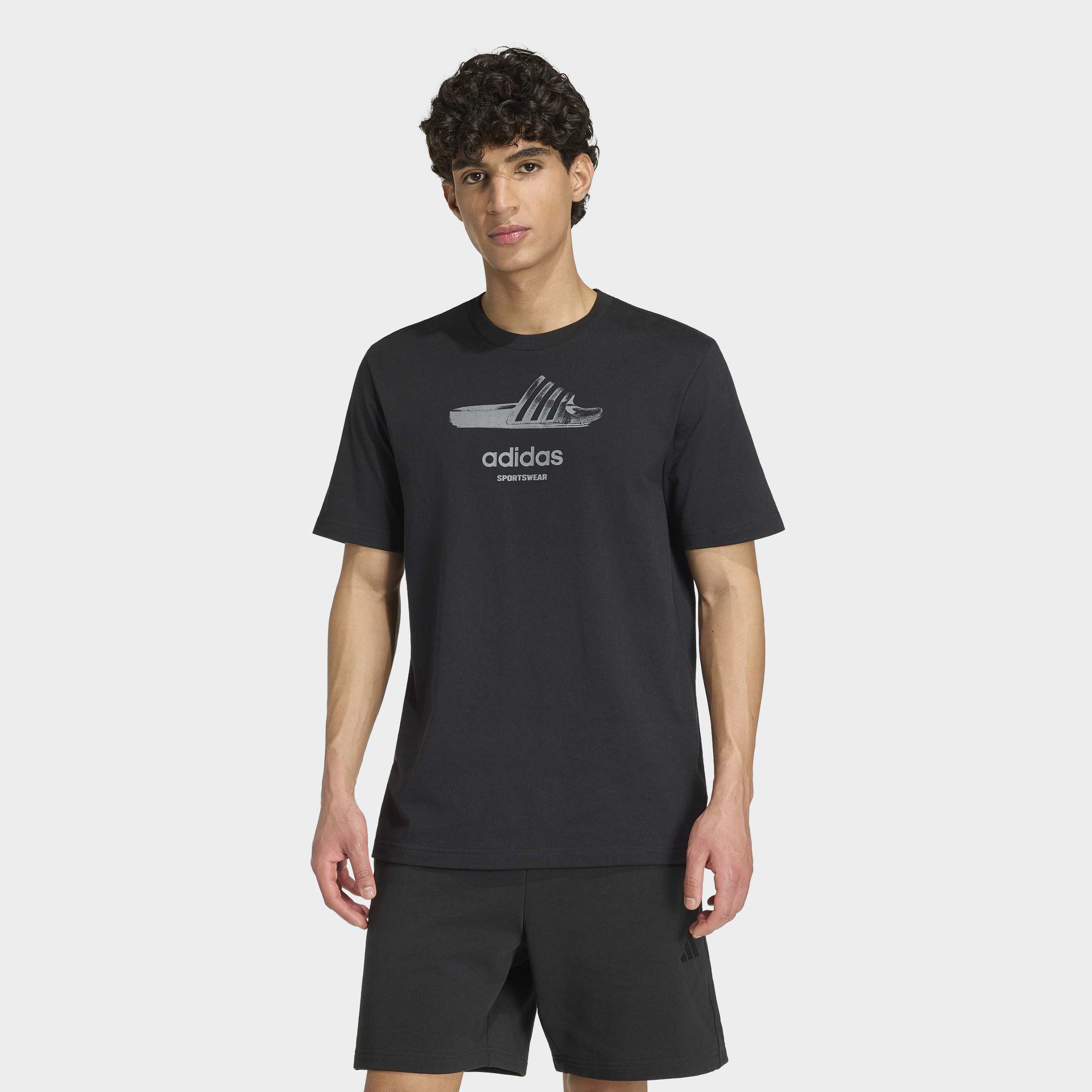 adidas Sportswear T-Shirt "SUMMER SLIDE GRAFIK" mit gewebtem Etikett an der Seitennaht, ohne Verschluss