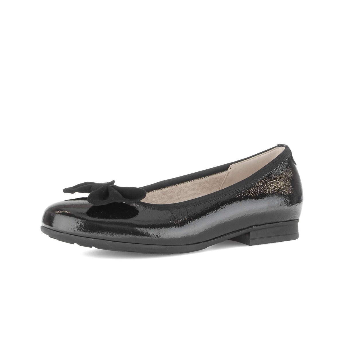 Ballerina GABOR "Eleganter Ballerina", Damen, Gr. 37, schwarz, Schuhe Ballerina