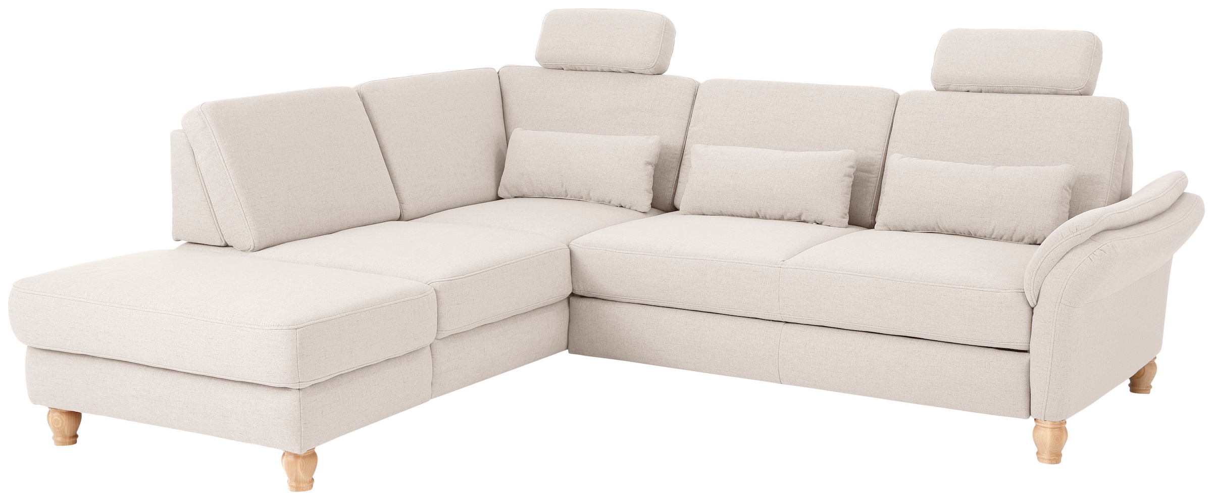 Home affaire Ecksofa »Palace L-Form«, incl. Sitztiefenverstellung, wahlweise mit Bettfunktion und Stauraum