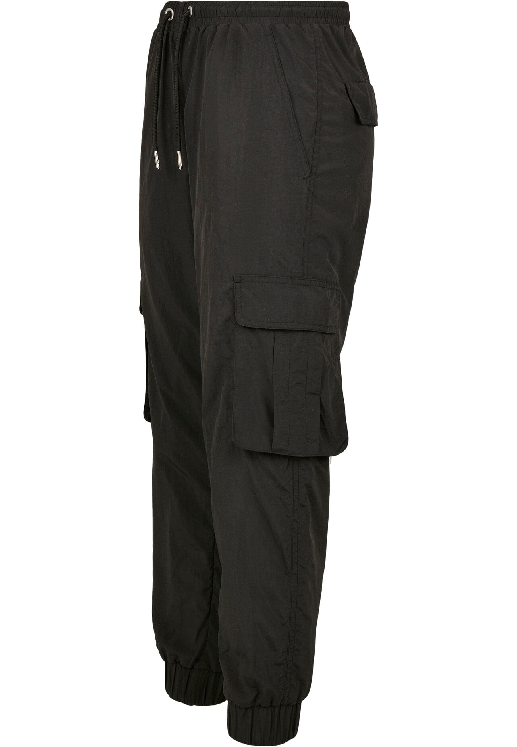 URBAN CLASSICS Cargohose »Urban Classics Damen Ladies High Waist Crinkle Nylon Cargo Pants«, (1 tlg.)