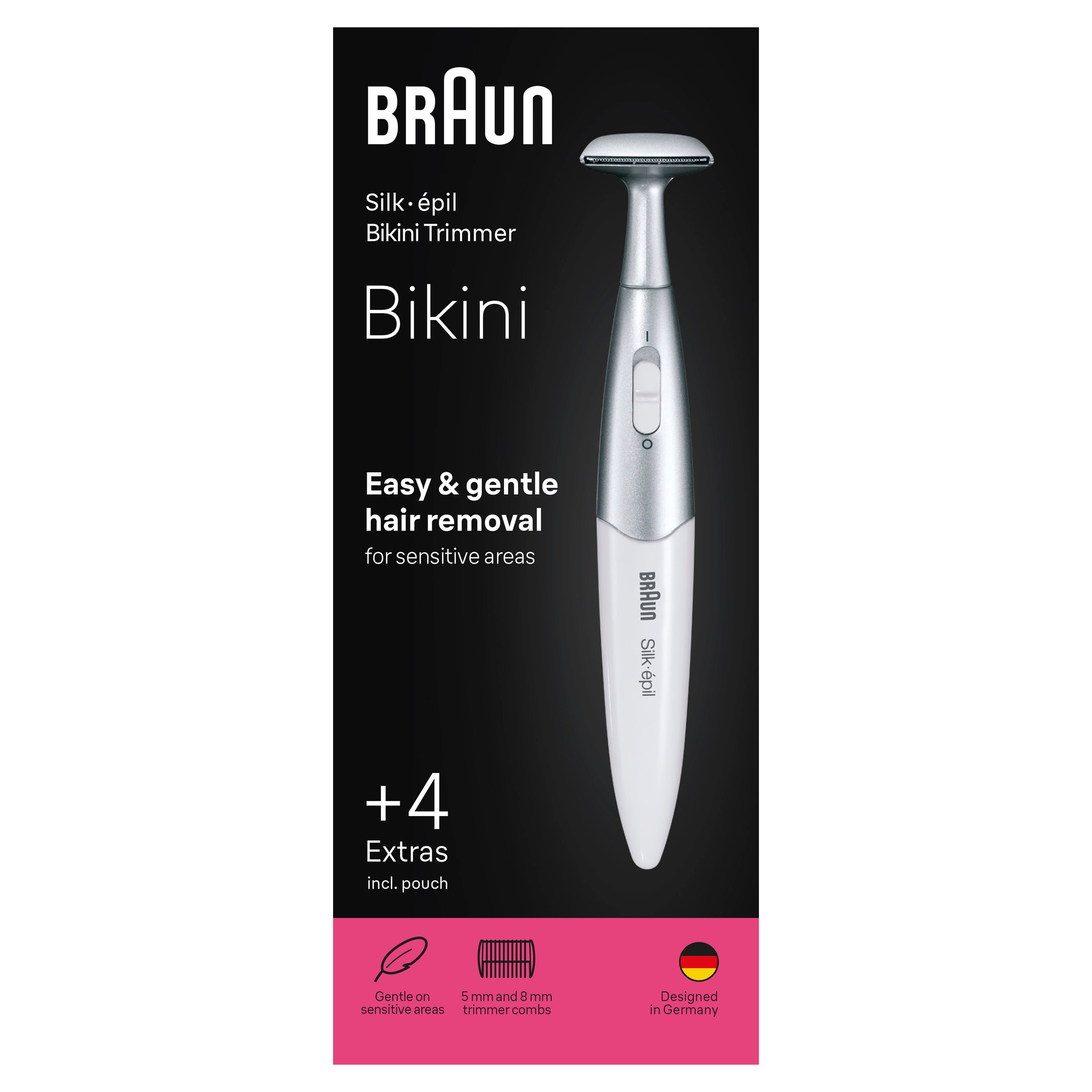 Braun Körper- und Bikinitrimmer »FG1100« Silk·épil Bikini Trimmer, Präzisions-Trimmer & Styler, +4 Extras, Weiß