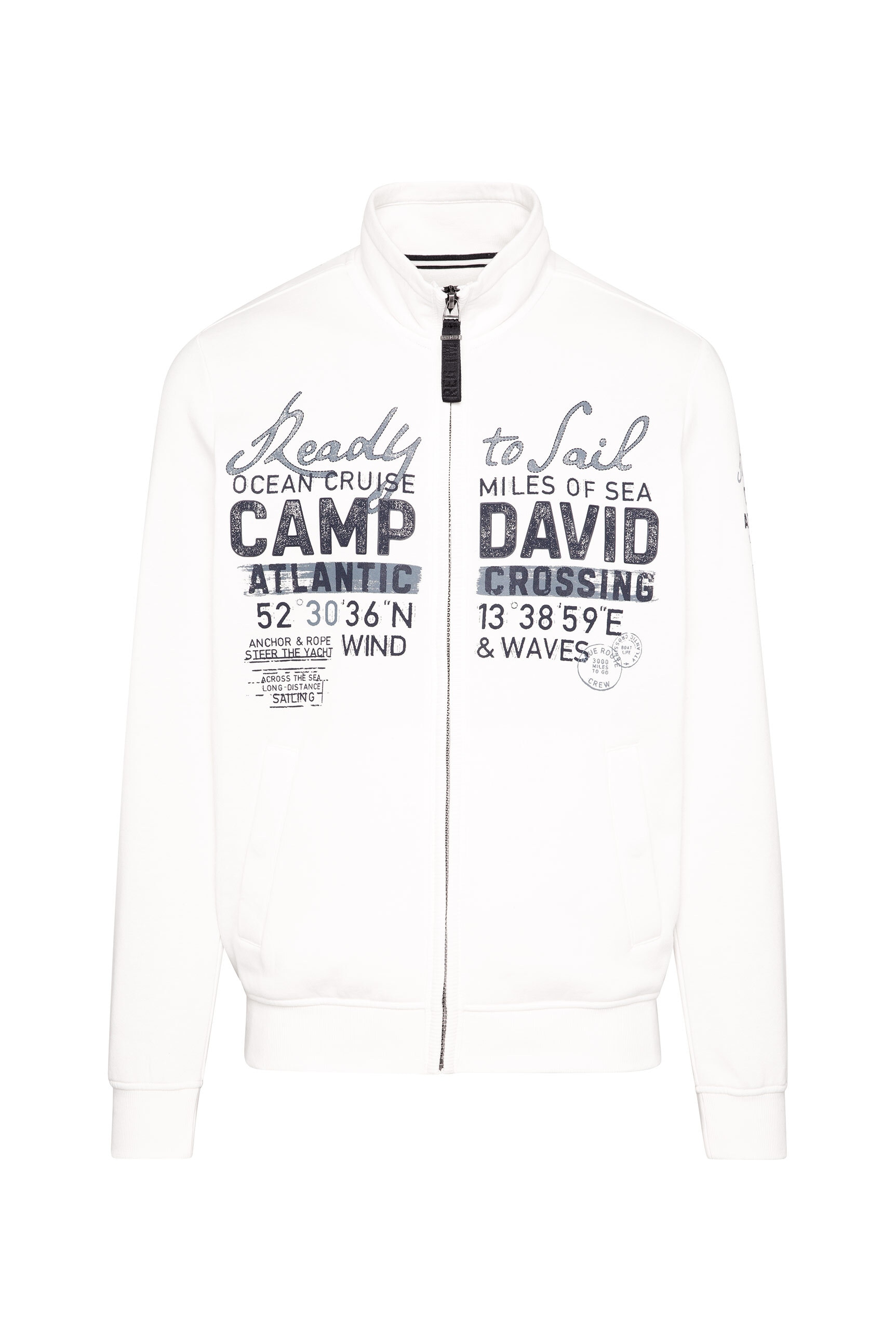 CAMP DAVID Sweatjacke, mit Stehkragen