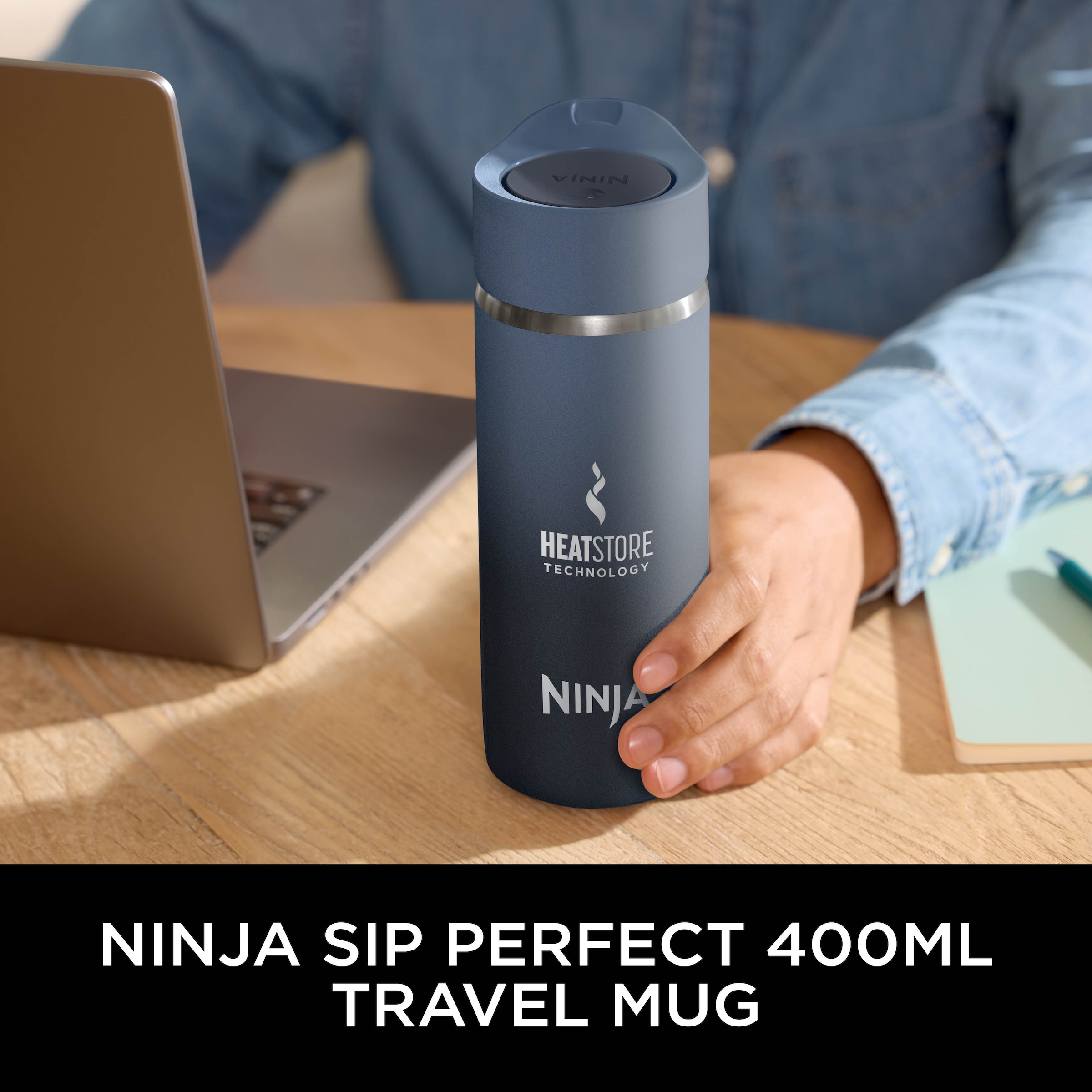 NINJA Isolierflasche »Ninja Sip Perfect Reisebecher - 300 ml DW1203EUU / 400 ml DW1603EUU«, Kontrollierte Wärme für den perfekten Schluck, jedes Mal