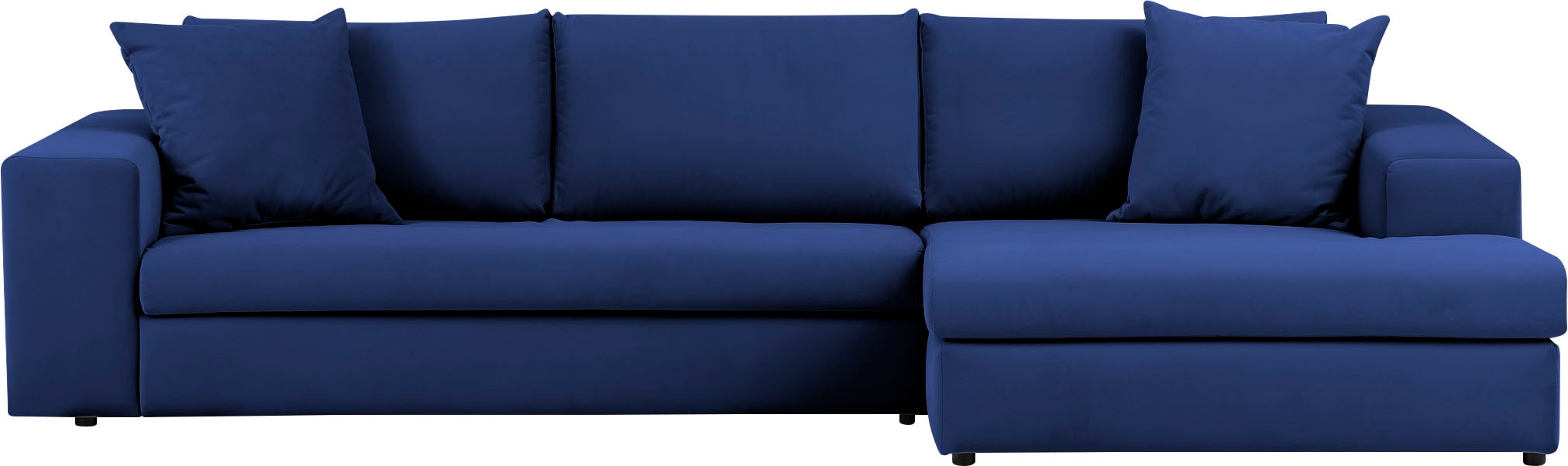 andas Ecksofa »SLEETLAND XXL in Samtvelours oder Vintage-Leder-Optik, L-Form,«, besonders groß und bequem