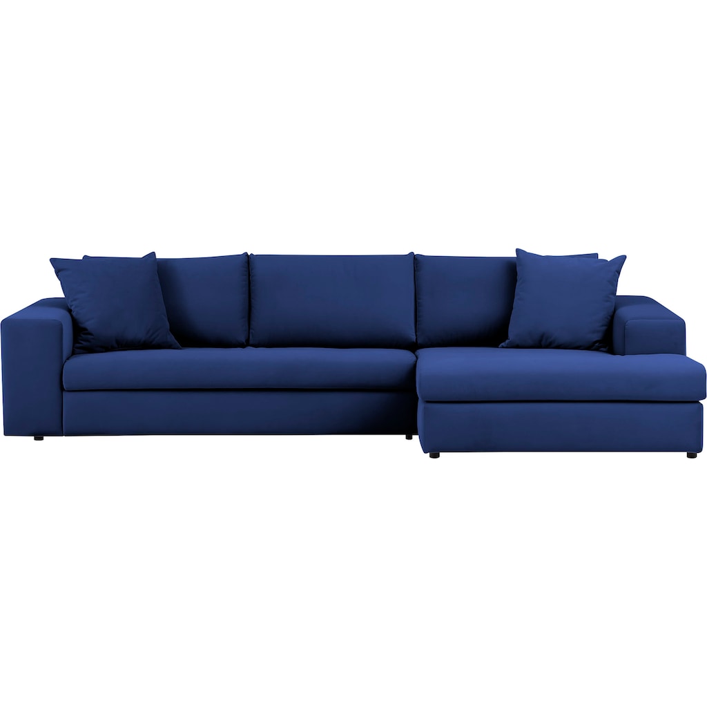 andas Ecksofa »SLEETLAND XXL in Samtvelours oder Vintage-Leder-Optik, L-Form,«